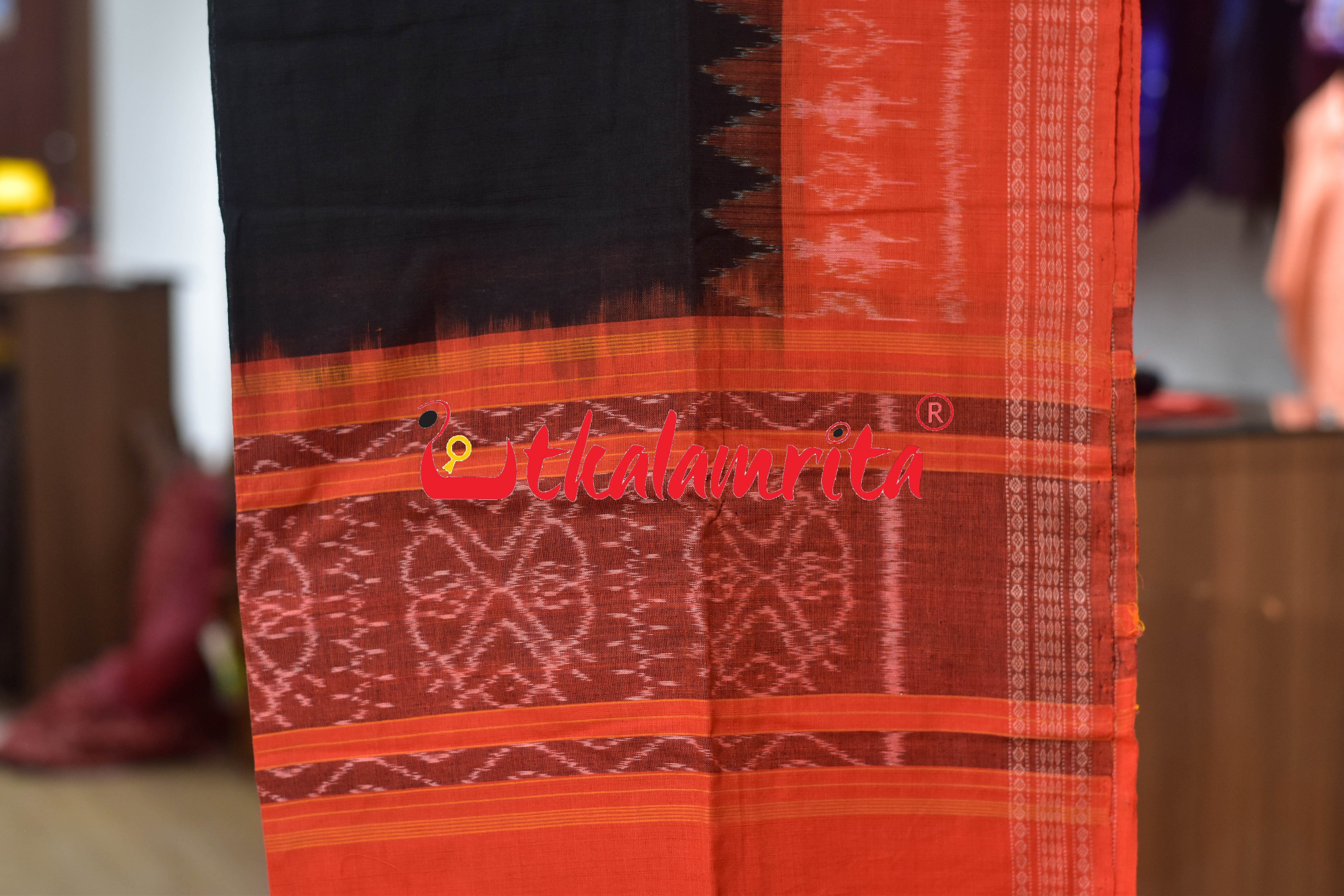 Orange Black Jodi Tribals Cotton Dress Set