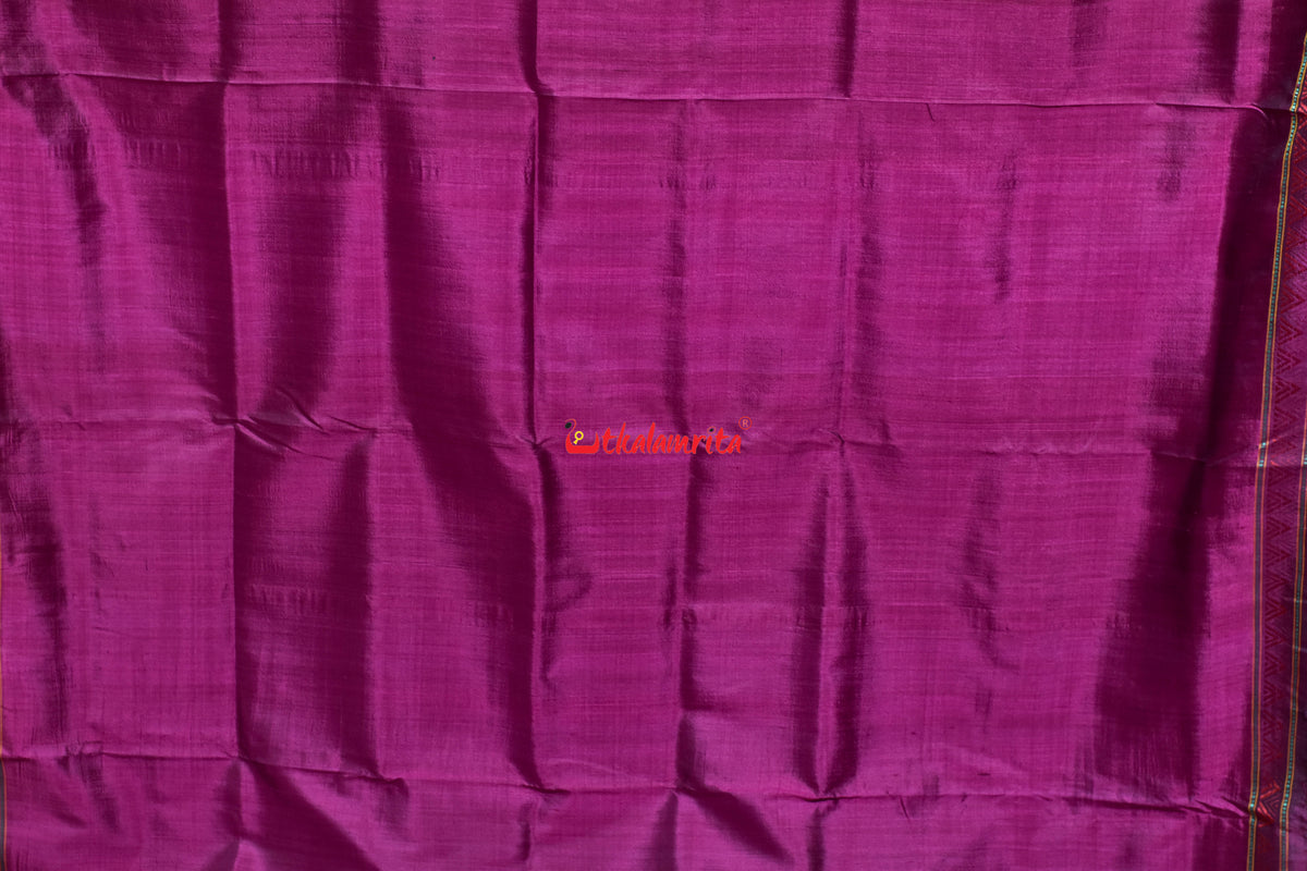 Blue Wine Chita Dongria Silk Saree
