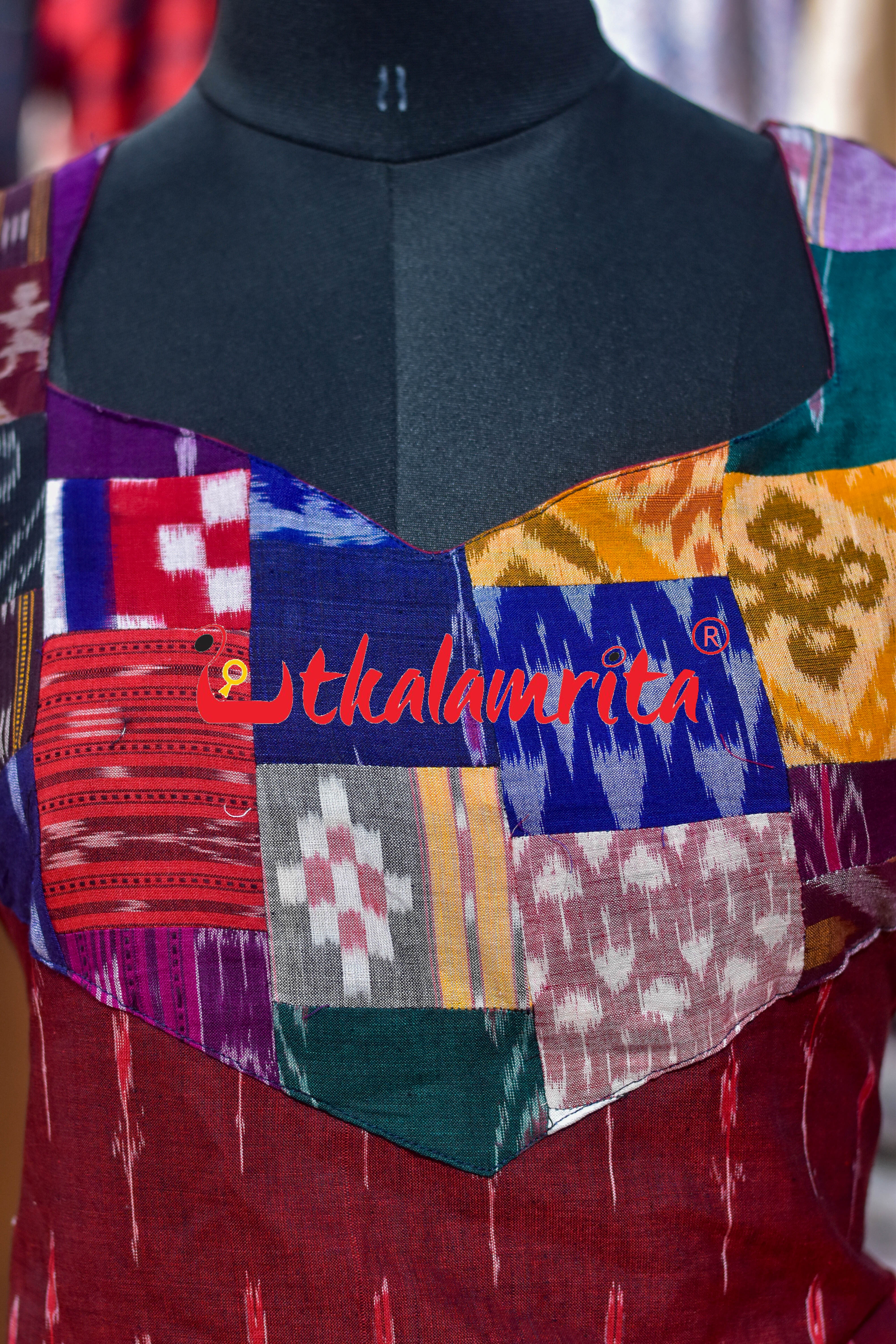 Maroon Labanga Designer (Ladies' Crop Top)