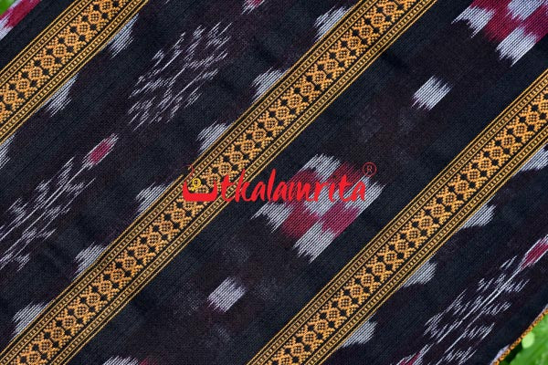 Black Pasapali With Flower Ikat (Fabric)