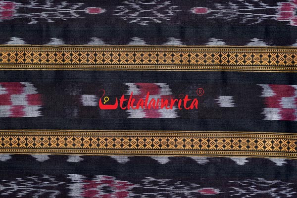 Black Pasapali With Flower Ikat (Fabric)