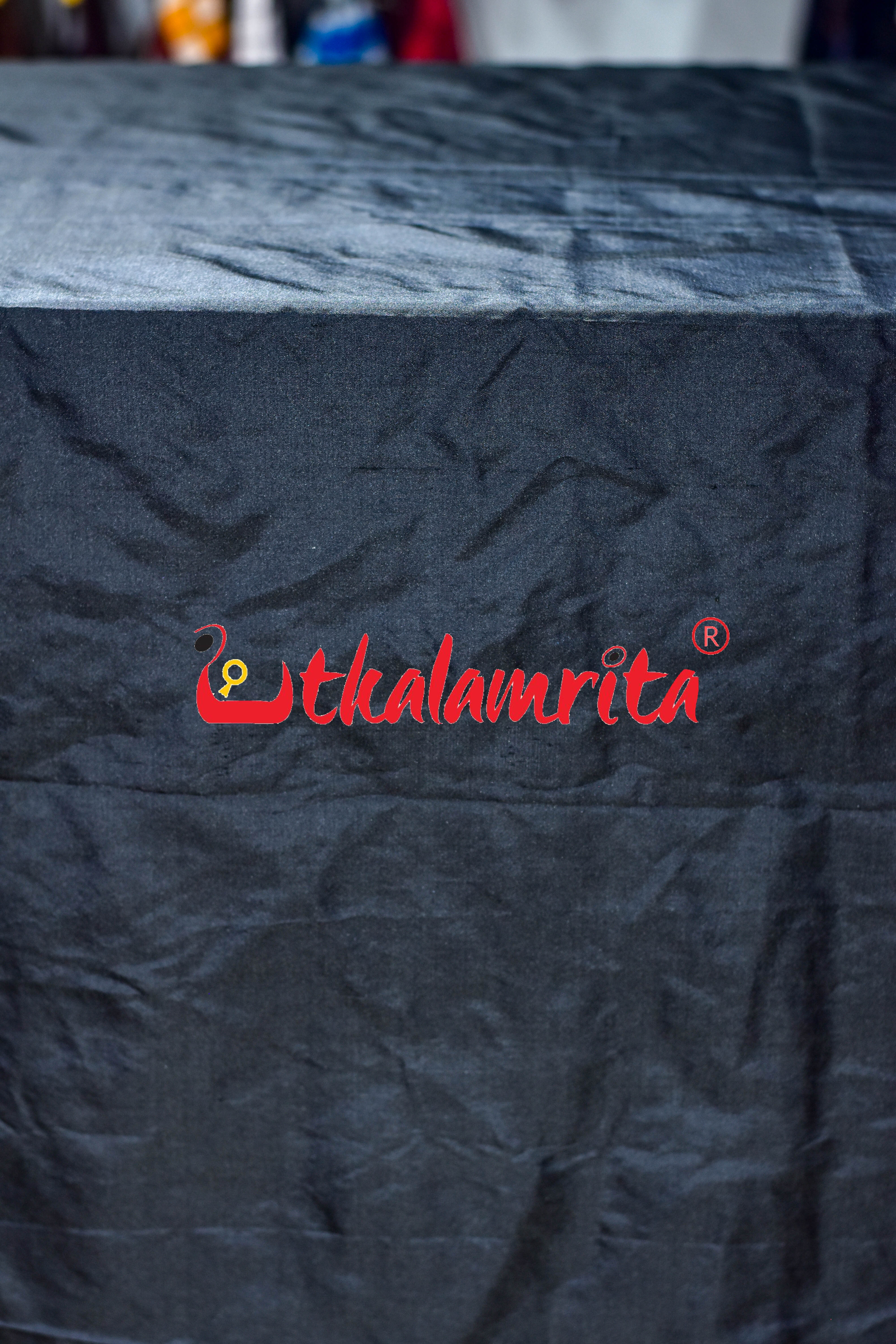 Black Plain Silk (Fabric)