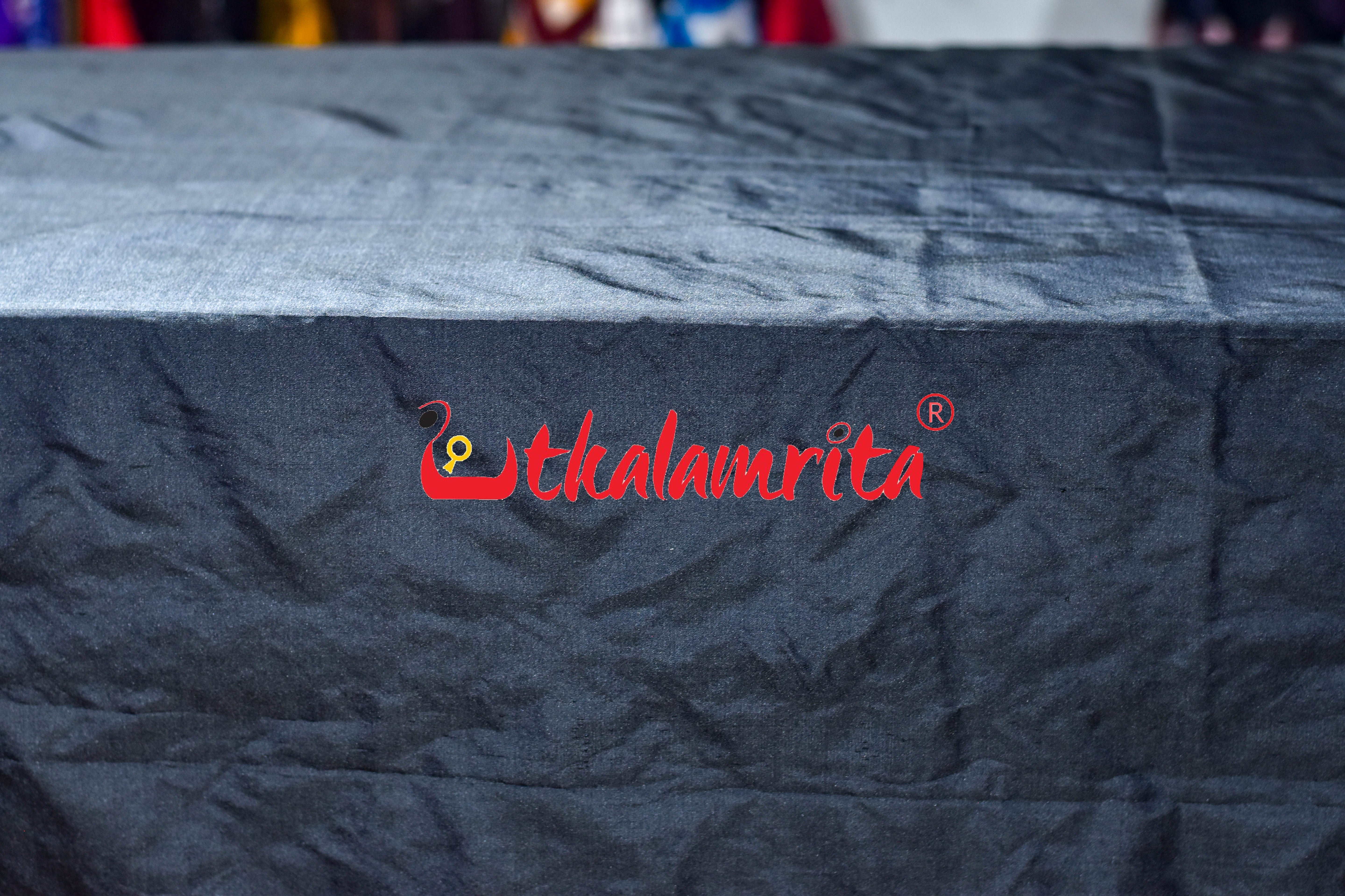 Black Plain Silk (Fabric)