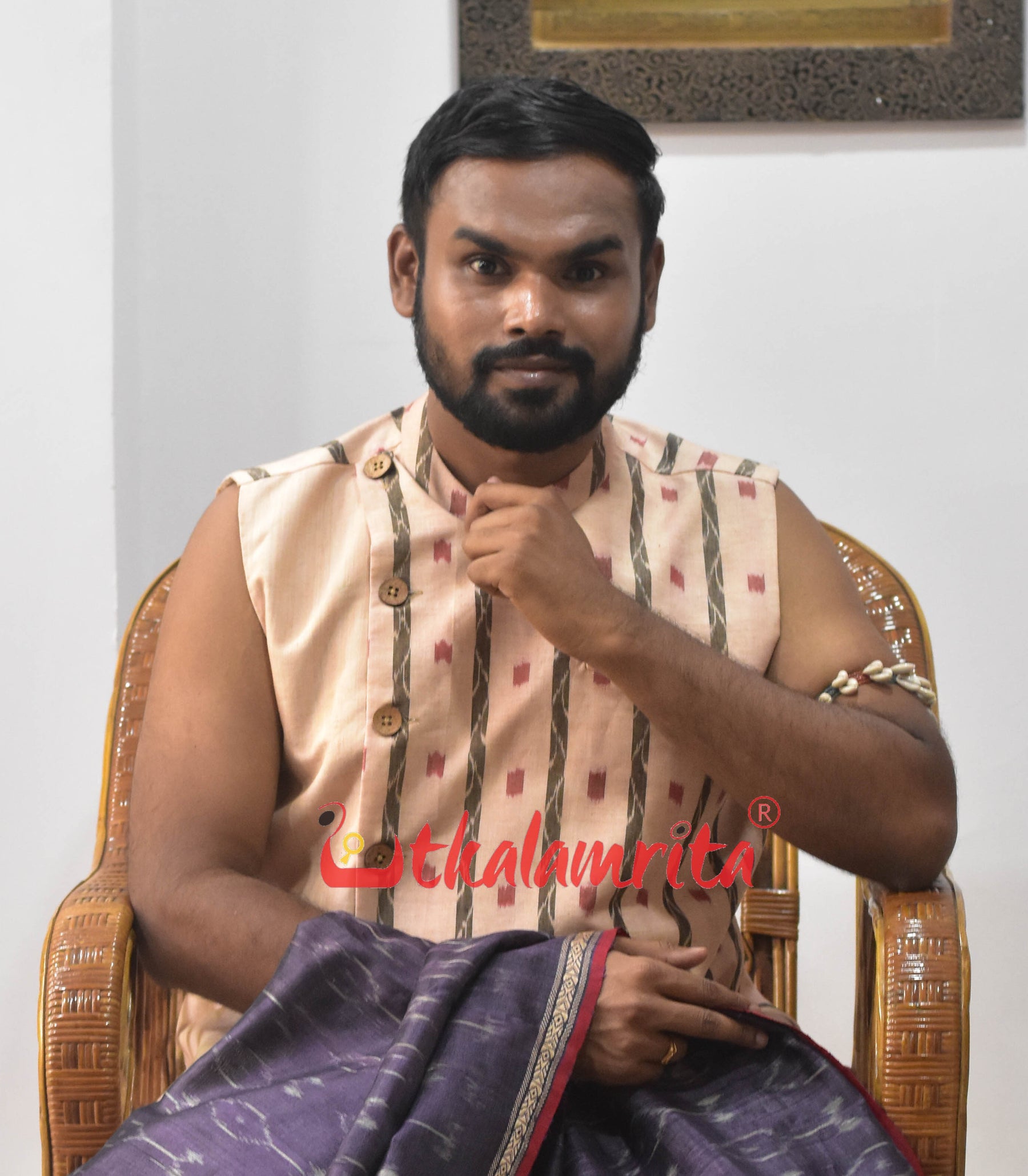 Matha Red Dots Lata Asymmetric (Men's Jacket)
