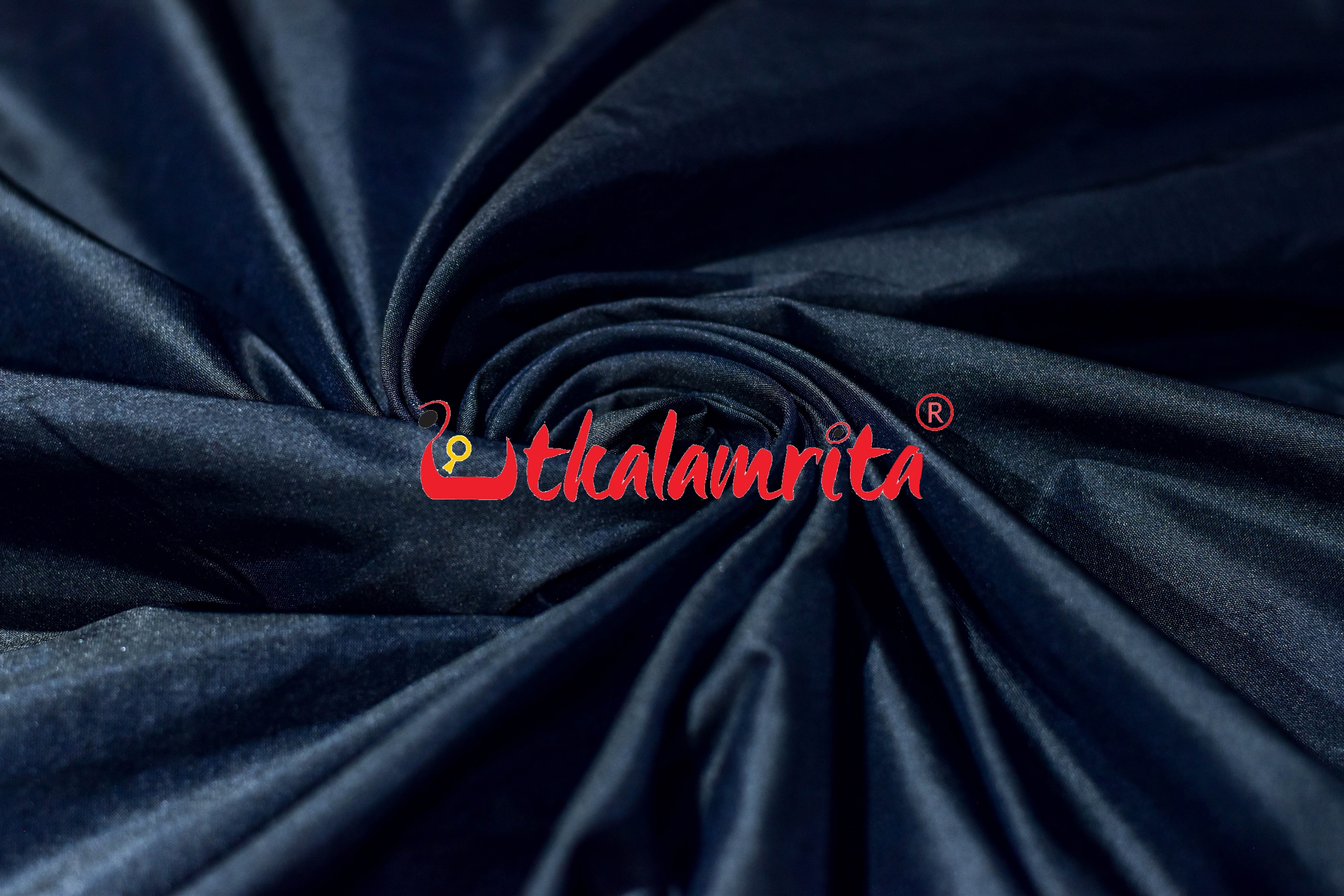Black Plain Silk (Fabric)