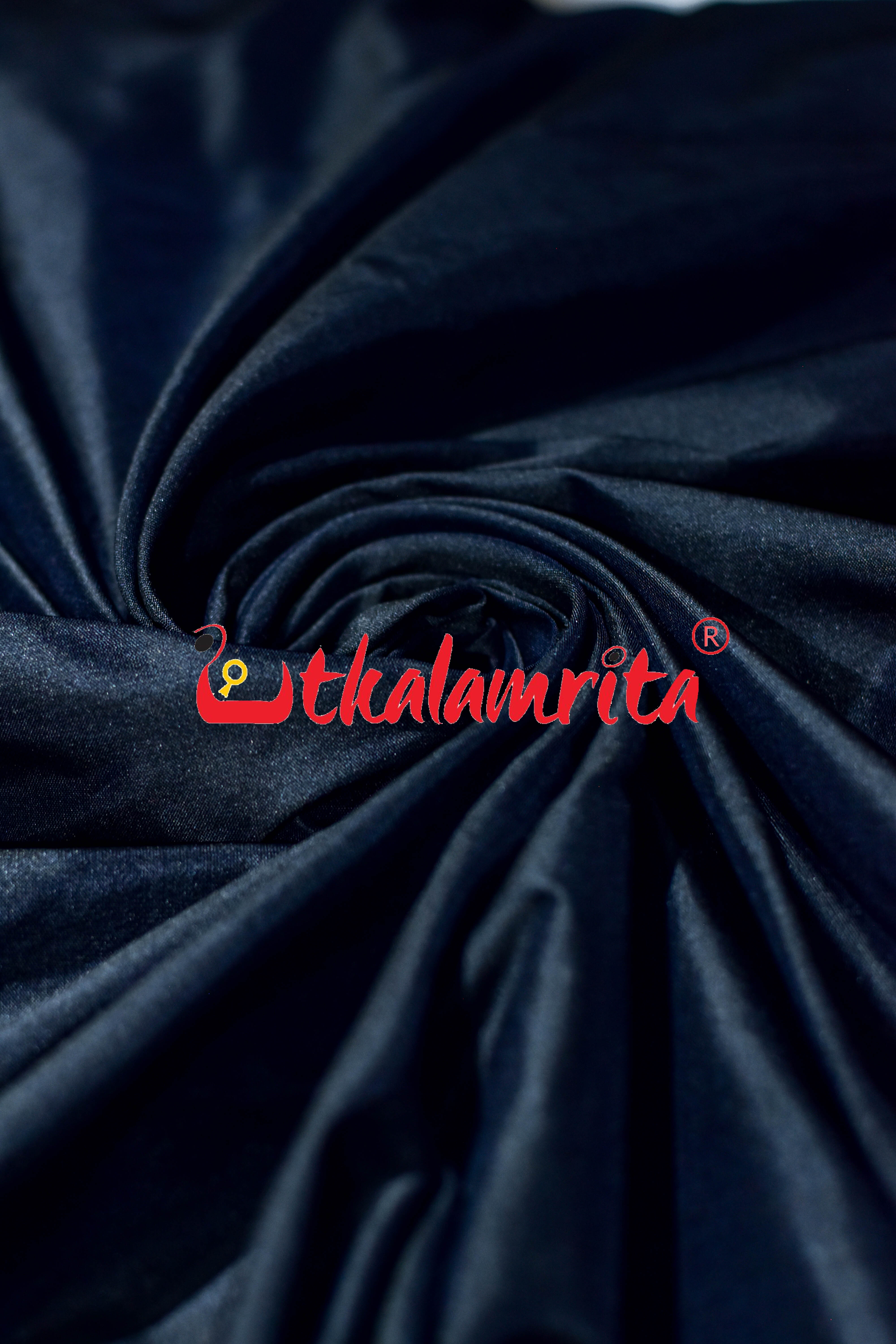 Black Plain Silk (Fabric)