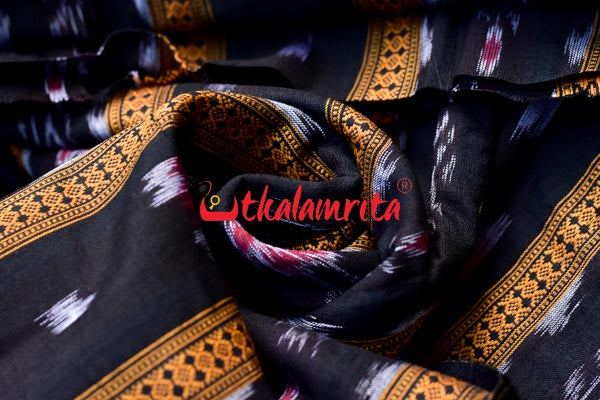 Black Pasapali With Flower Ikat (Fabric)