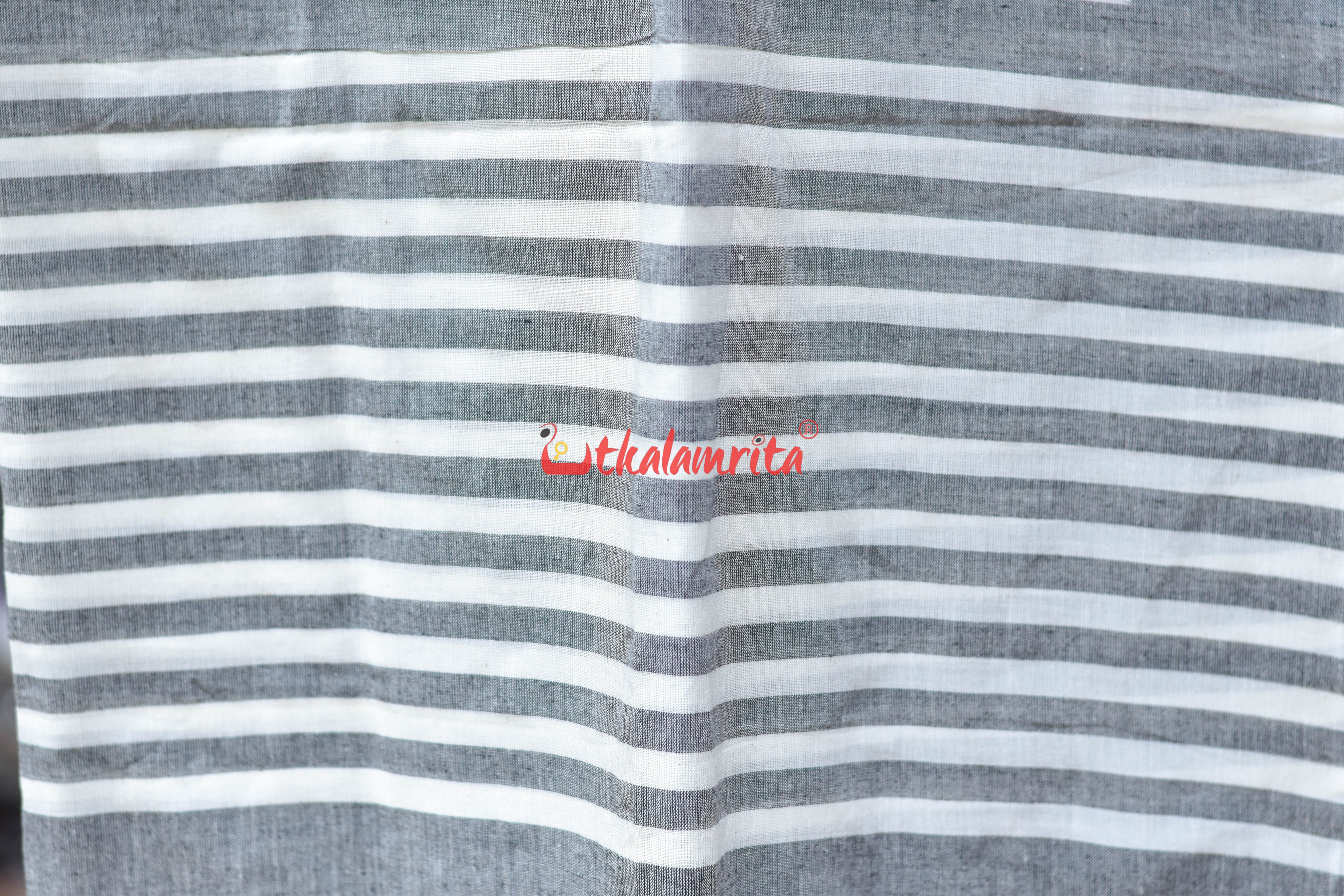 Single Ikat Pasapali Grey Cotton (Dupatta)