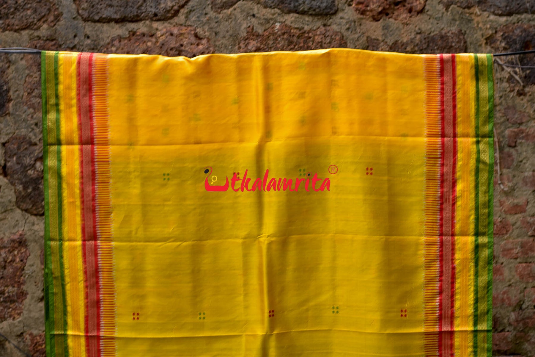 Yellow Buti Kathifera Khandua Silk