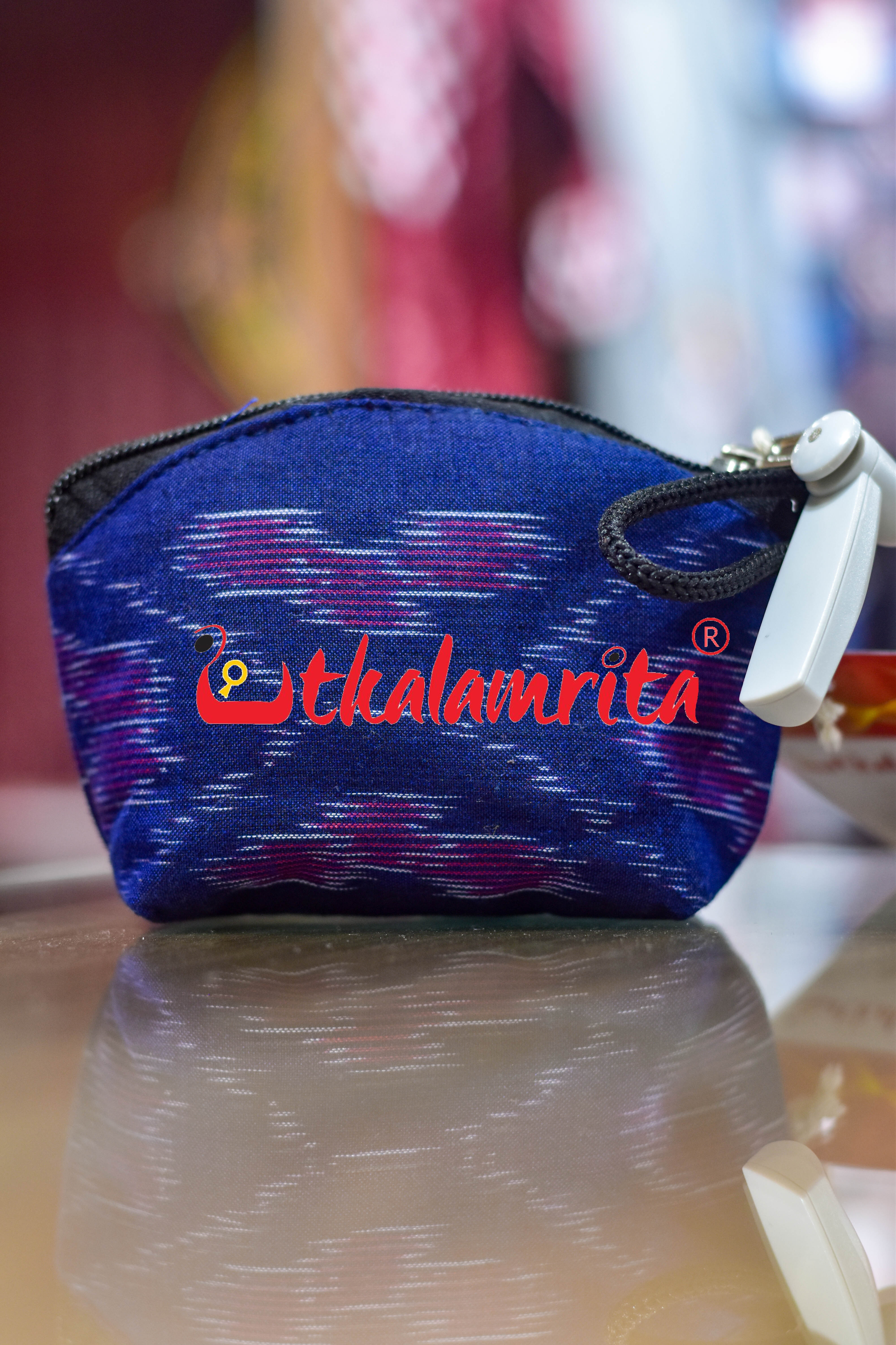 Blue Tetris Key Pouch
