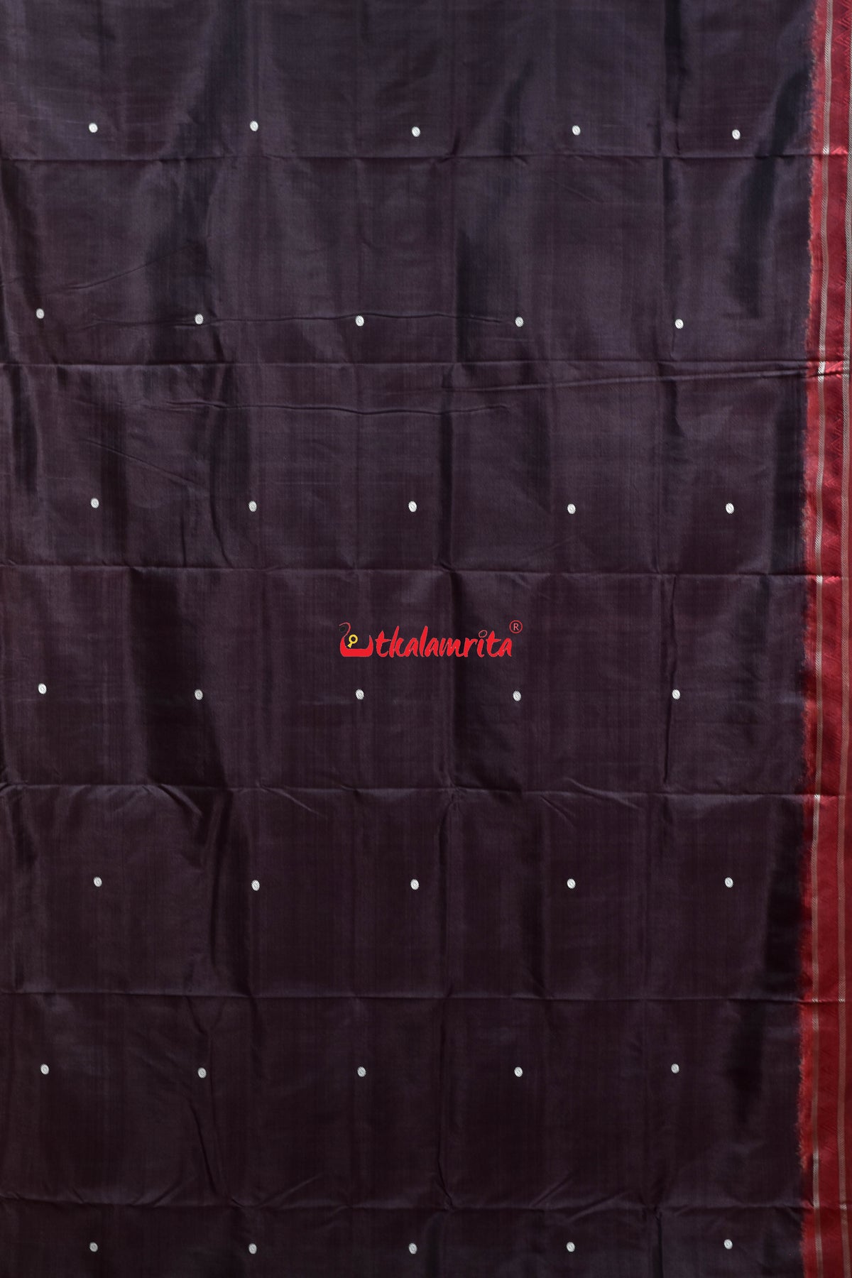 Coffee Red Phula Buti Dongria Silk Saree