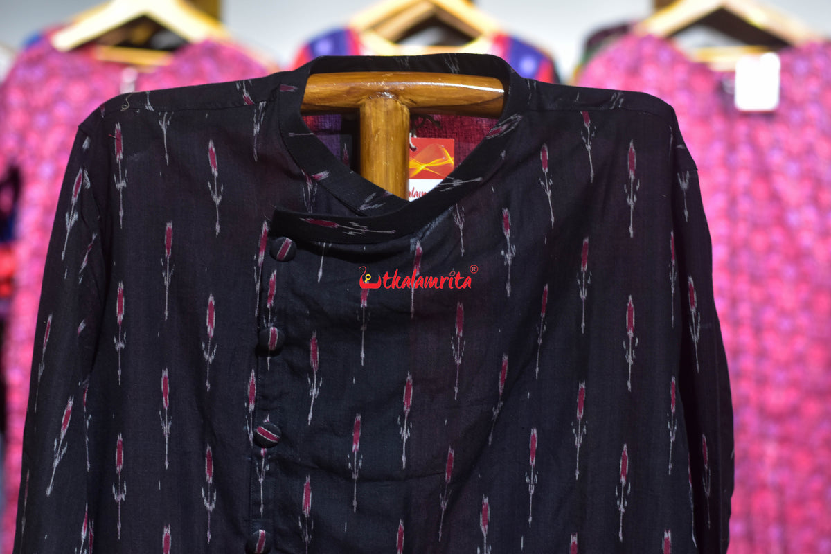 Black Labanga (Men's Angrakha Kurta)
