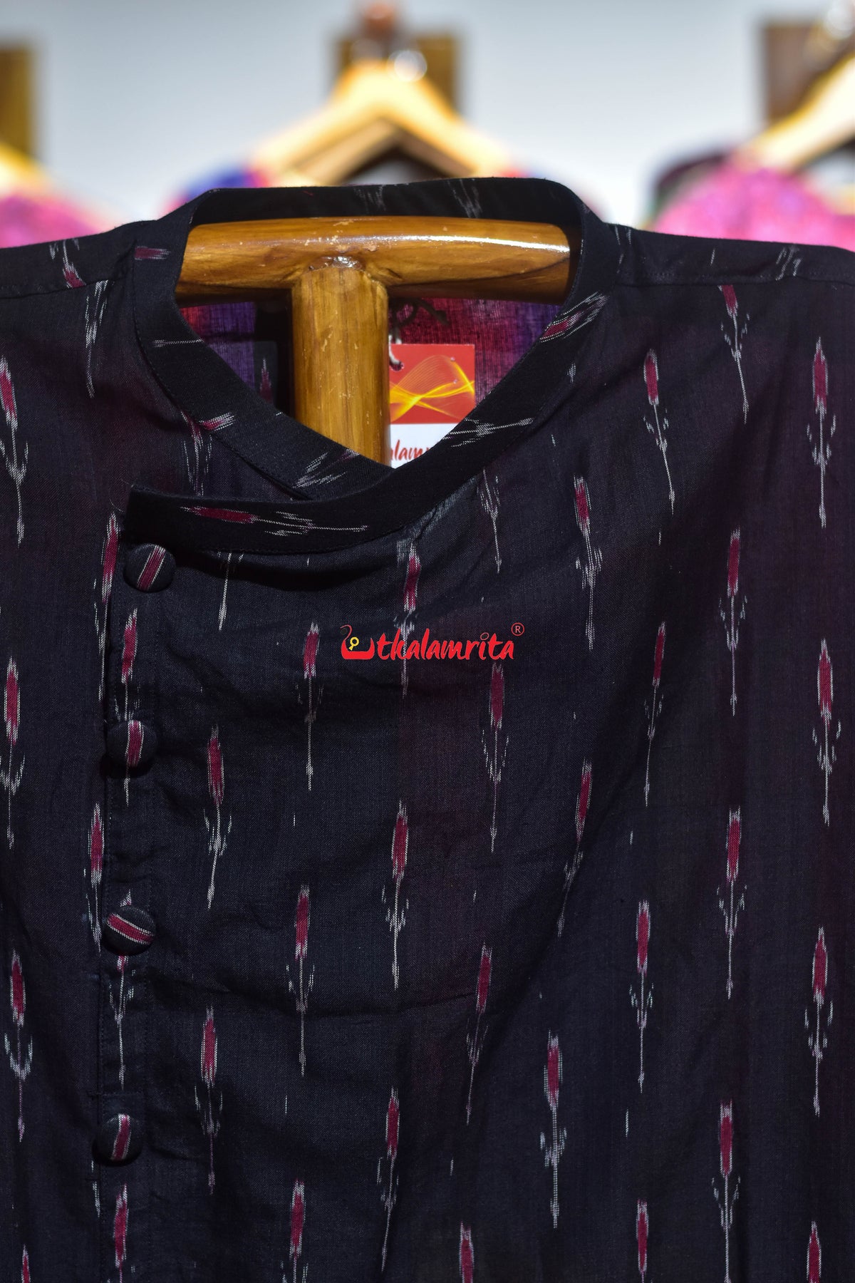 Black Labanga (Men's Angrakha Kurta)