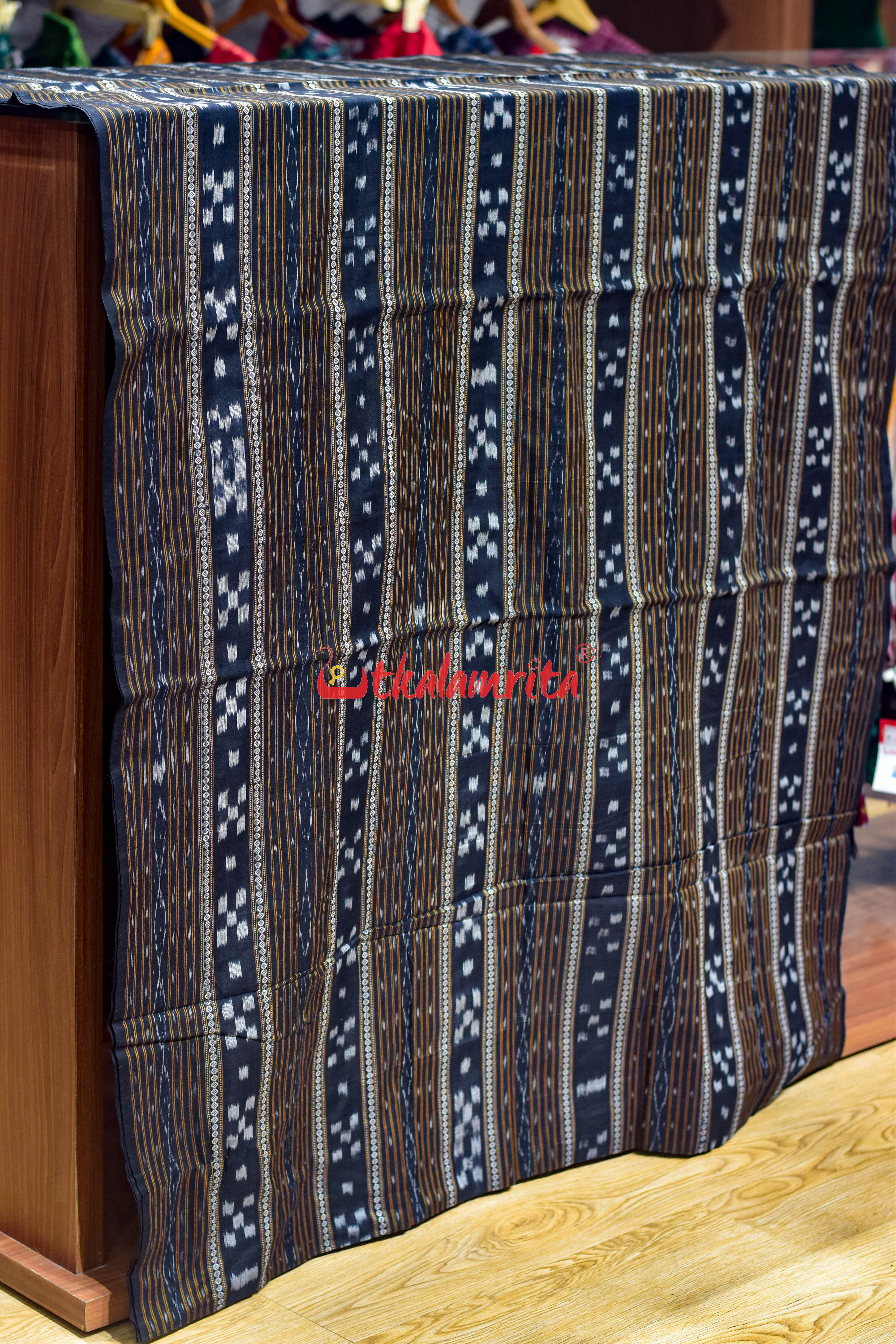 Black Pasapali Ikat Cotton (Fabric)