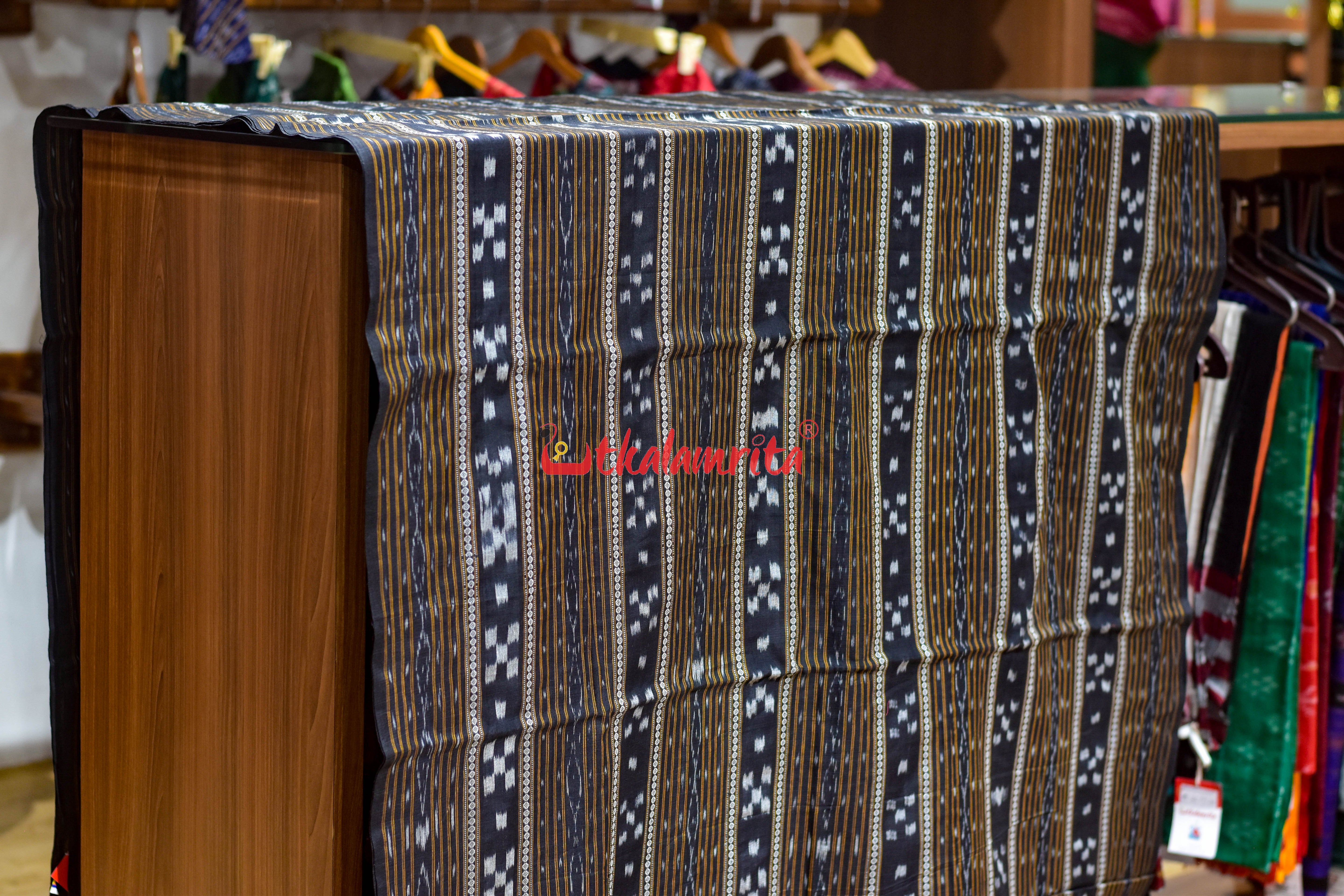 Black Pasapali Ikat Cotton (Fabric)