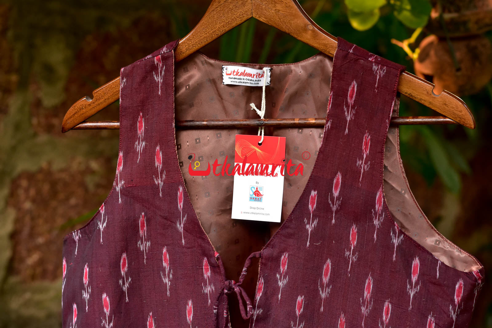 Maroon Labanga Bandha Front Tie (Ladies Shrug)