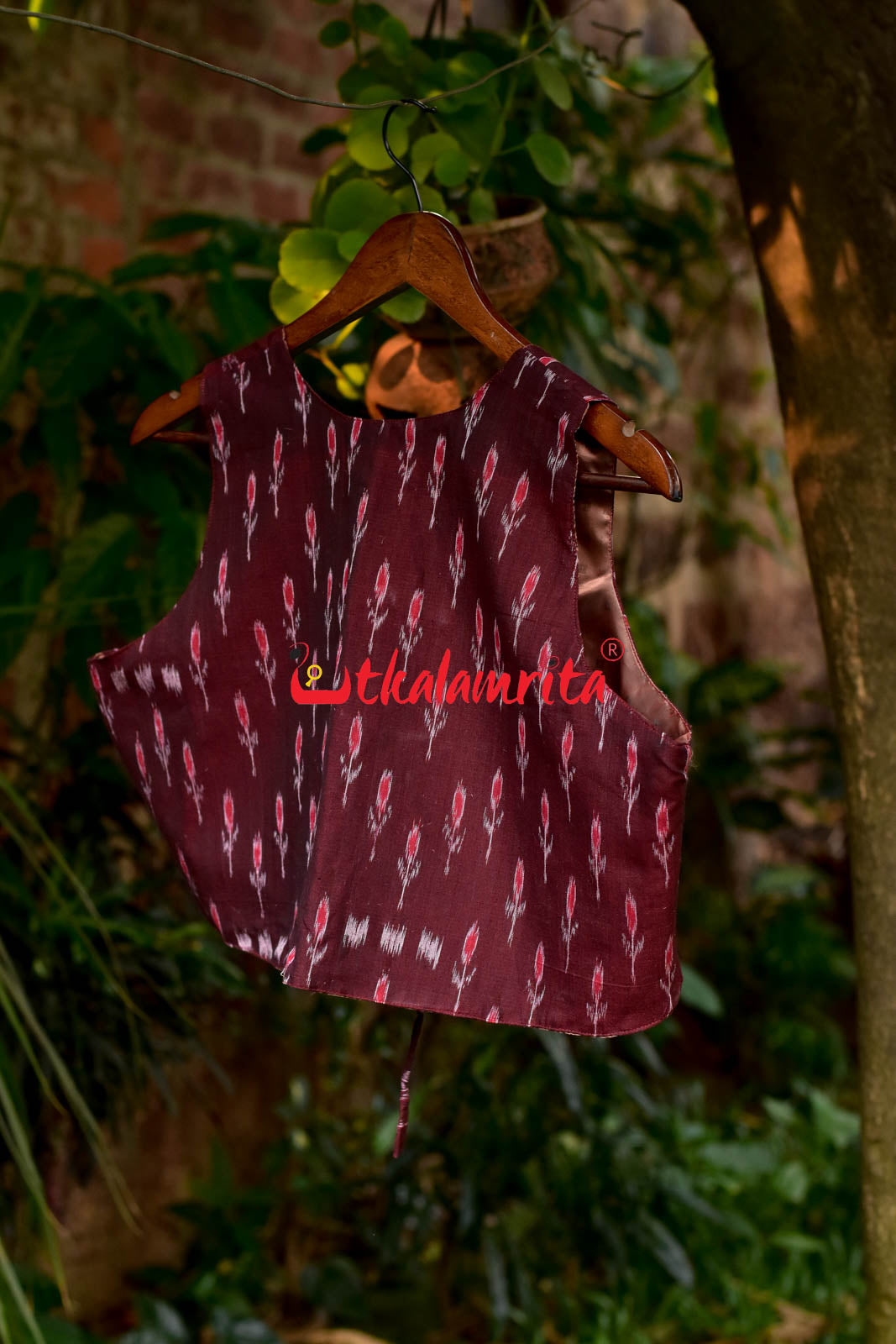 Maroon Labanga Bandha Front Tie (Ladies Shrug)