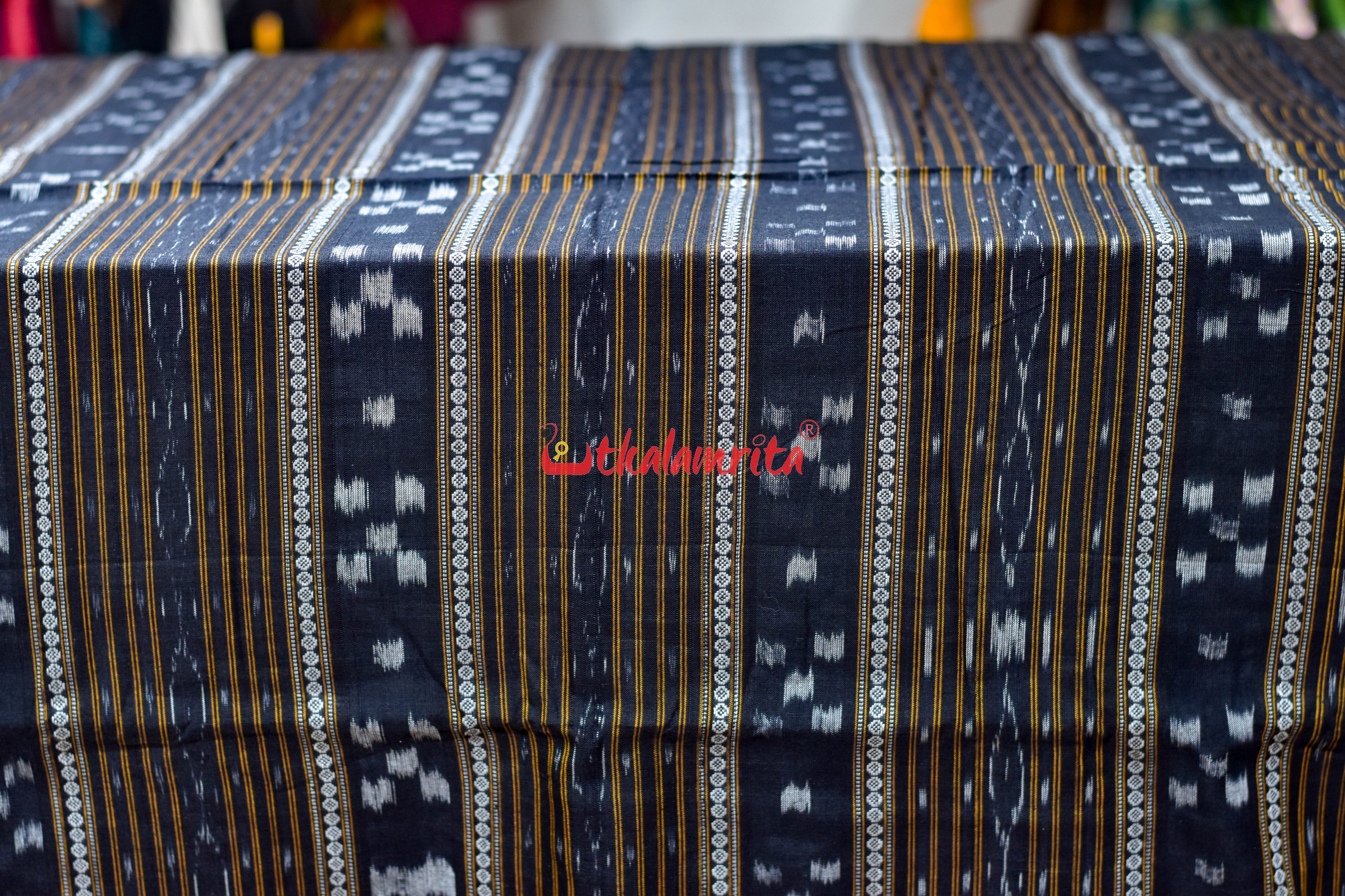 Black Pasapali Ikat Cotton (Fabric)
