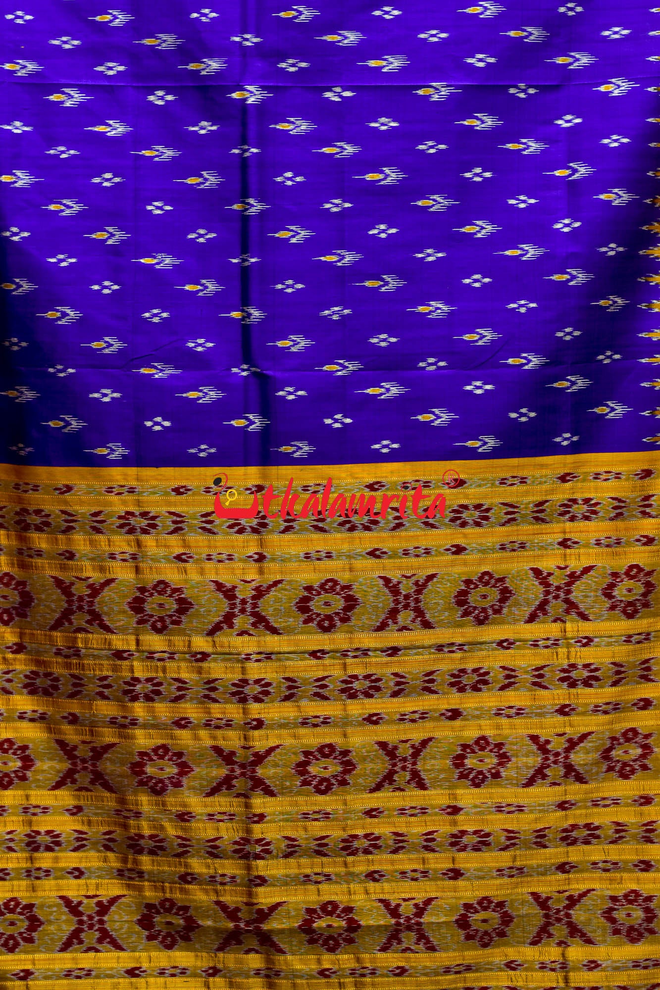 Blue Sakhi Mayurachandrika Khandua Silk Saree