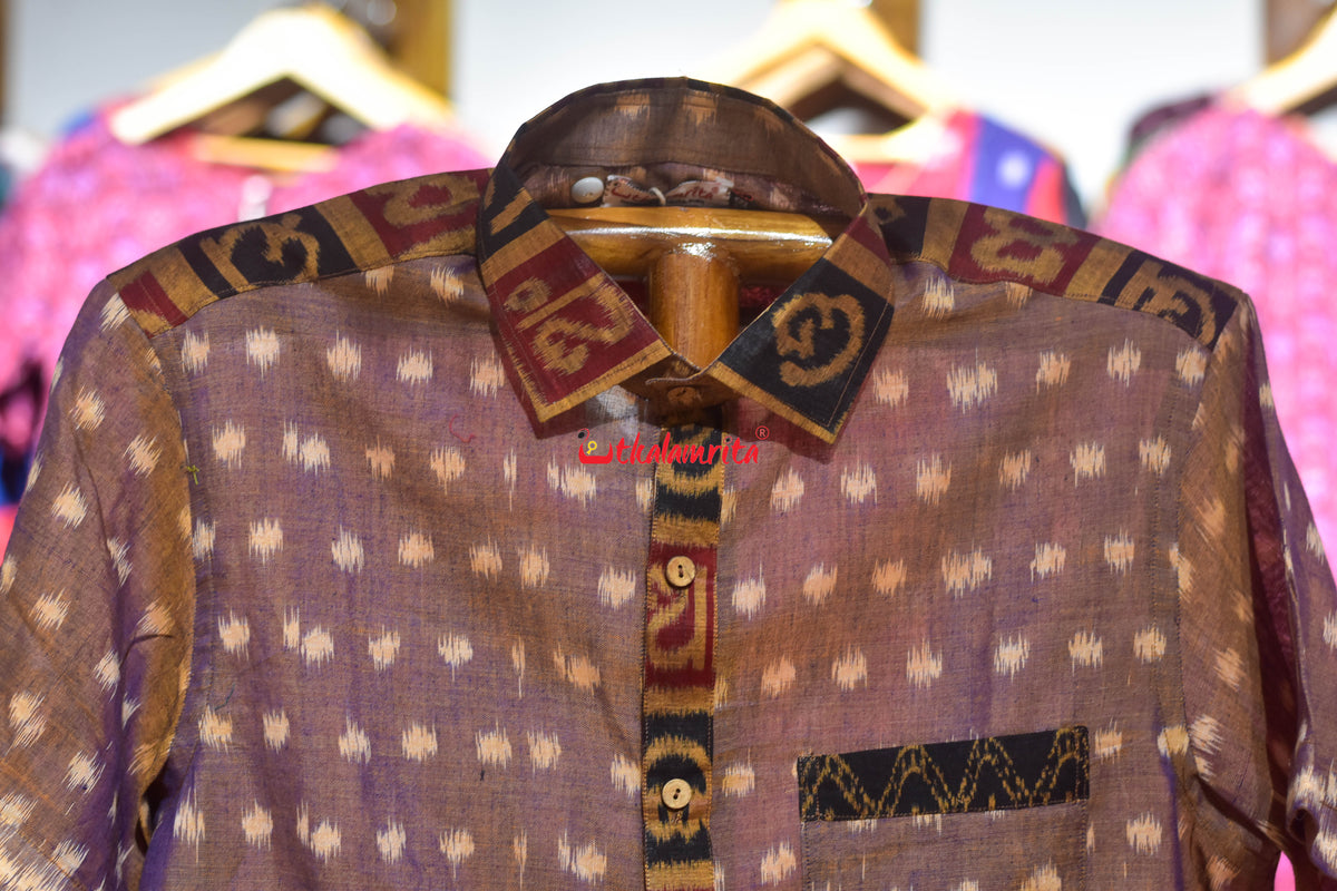 Golden Dots Odia Alphabests (Men's Half Shirt)
