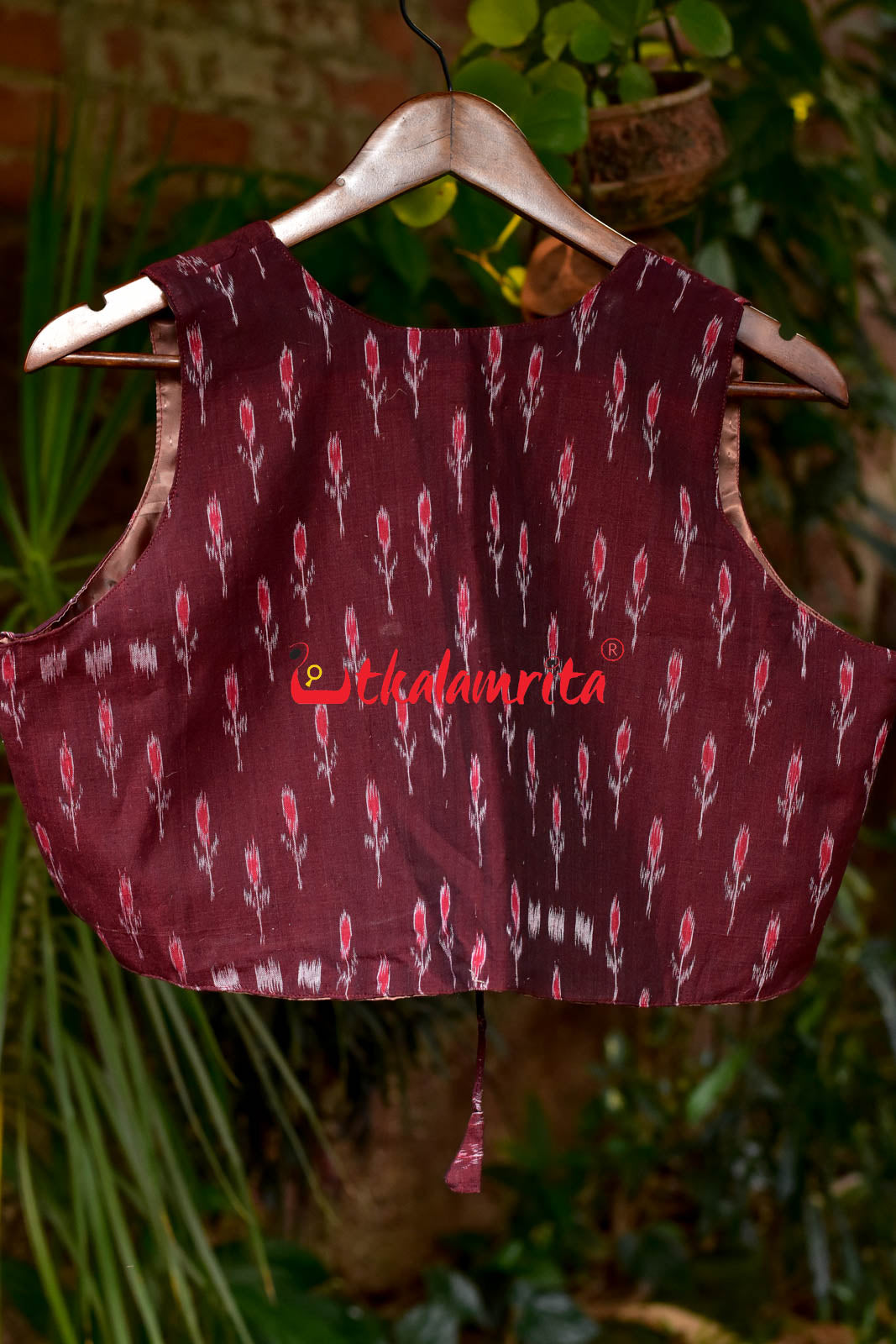 Maroon Labanga Bandha Front Tie (Ladies Shrug)