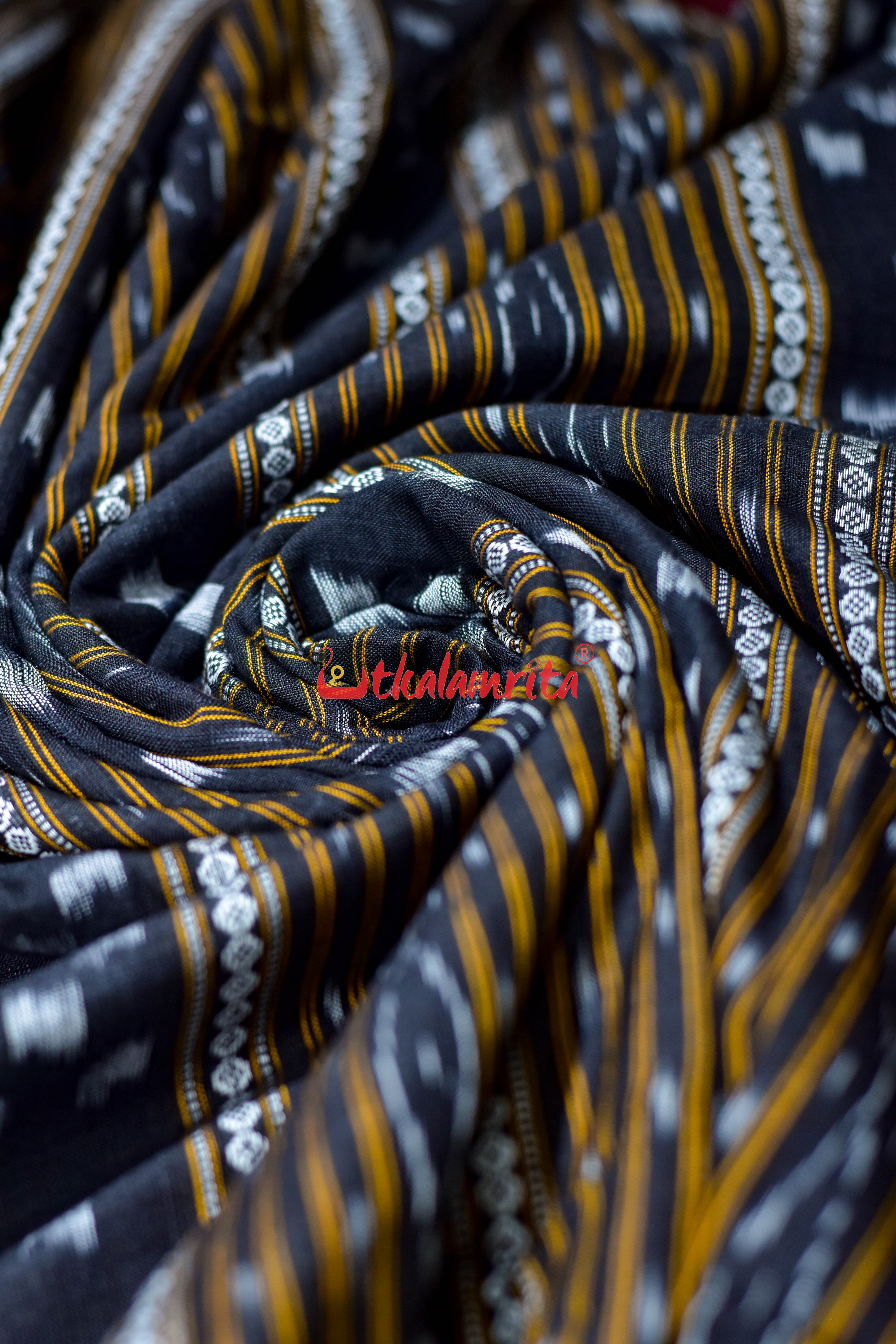 Black Pasapali Ikat Cotton (Fabric)