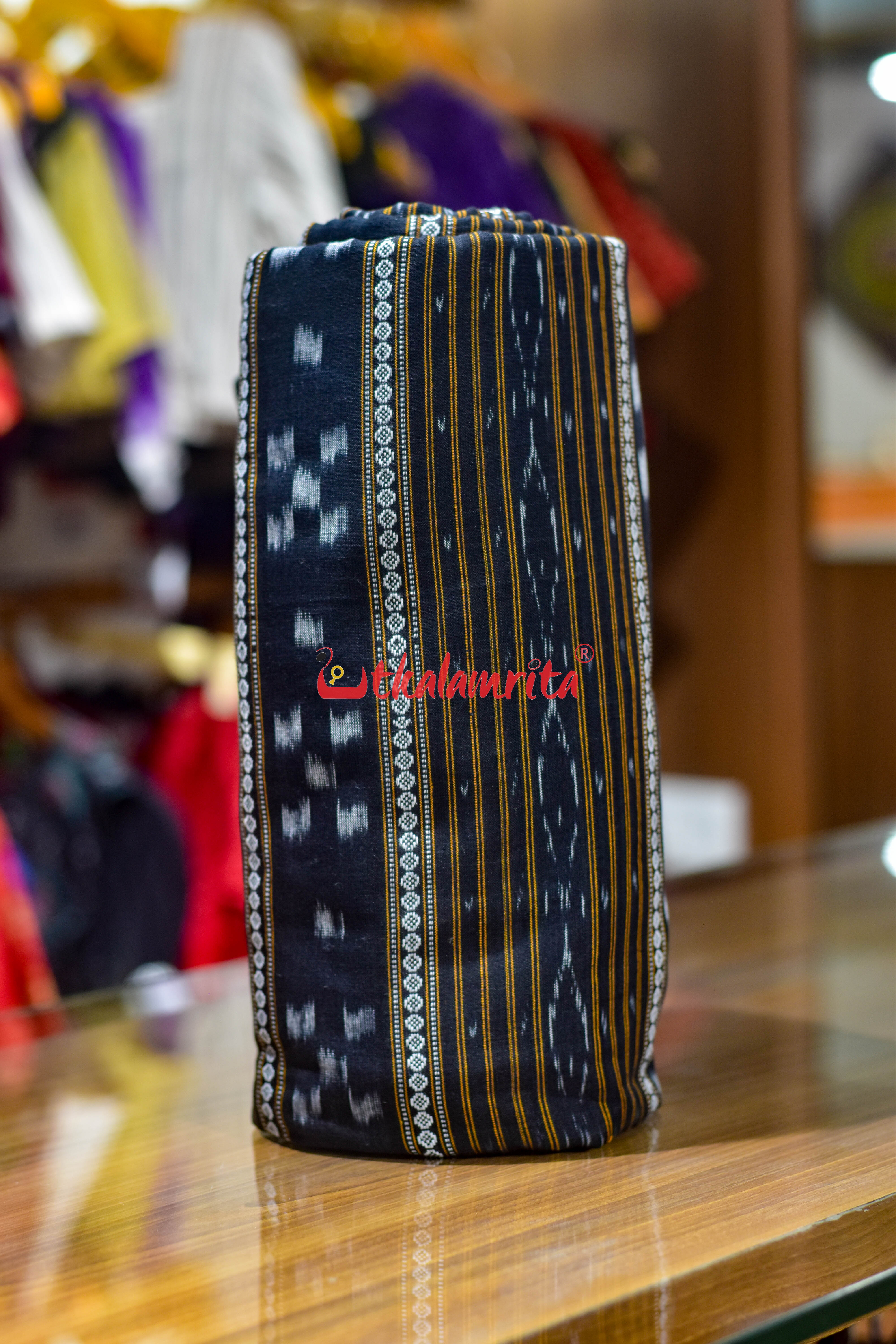 Black Pasapali Ikat Cotton (Fabric)