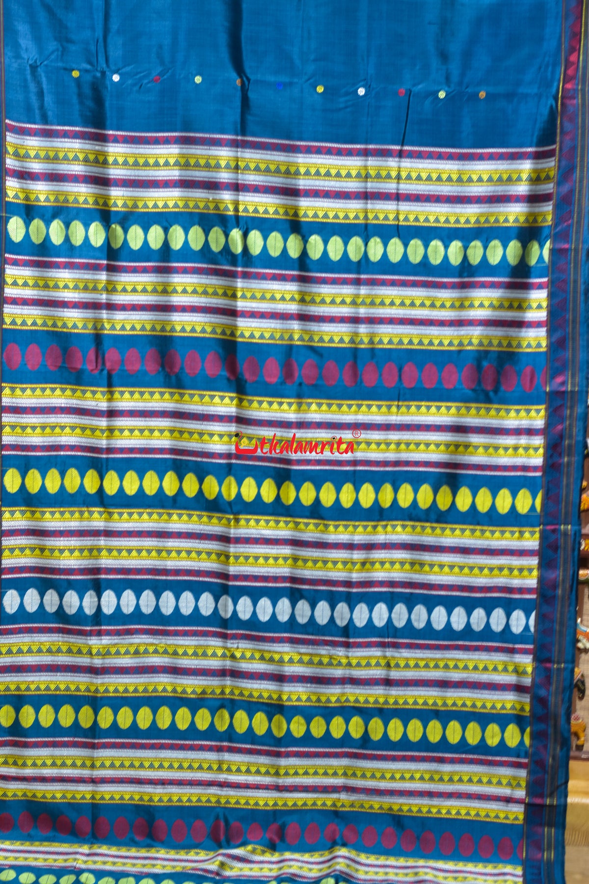 Copper Sulphate Double Aanchal Dongria Silk Saree