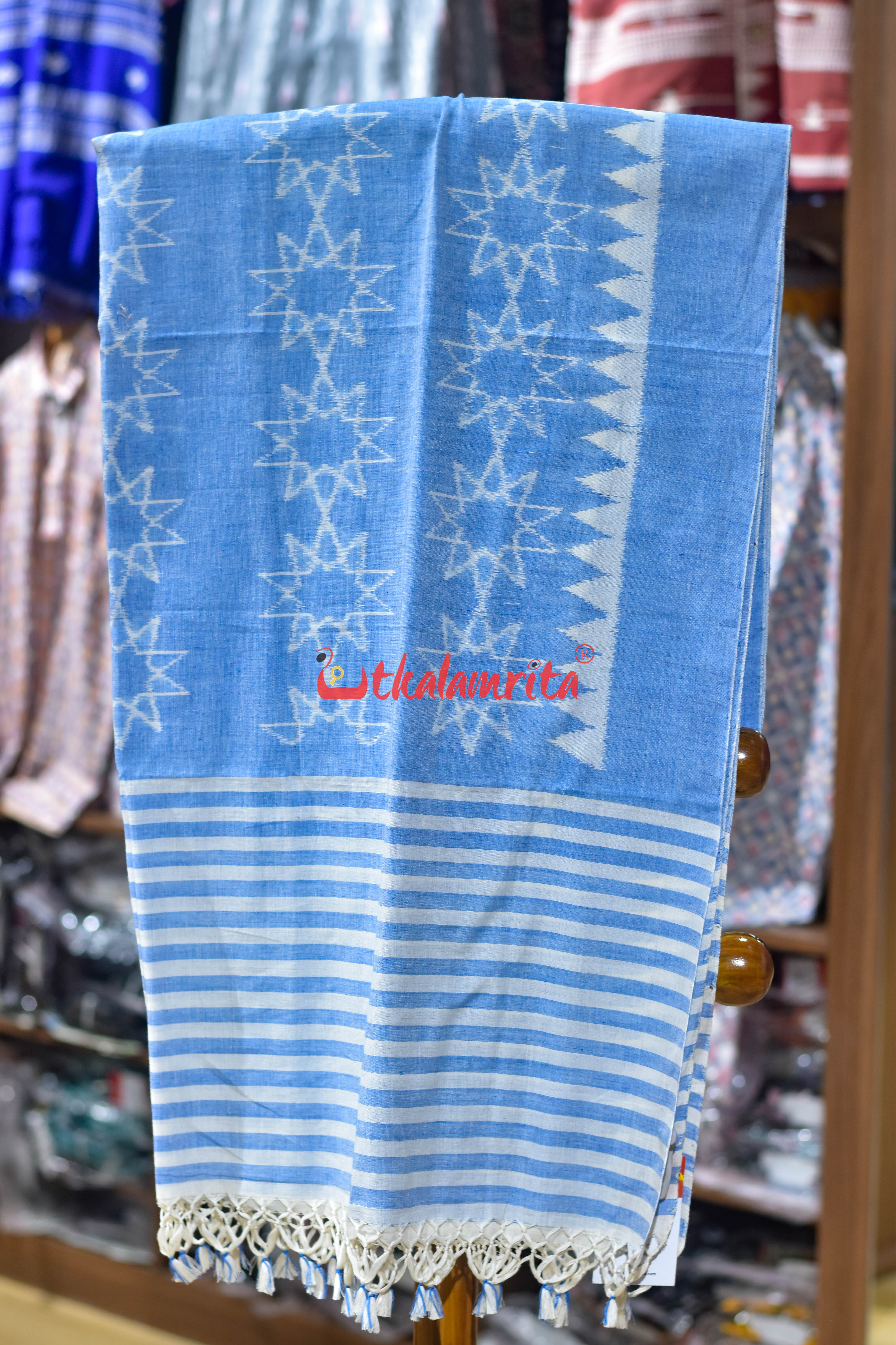 Sky Star Cotton Ikat (Dupatta)