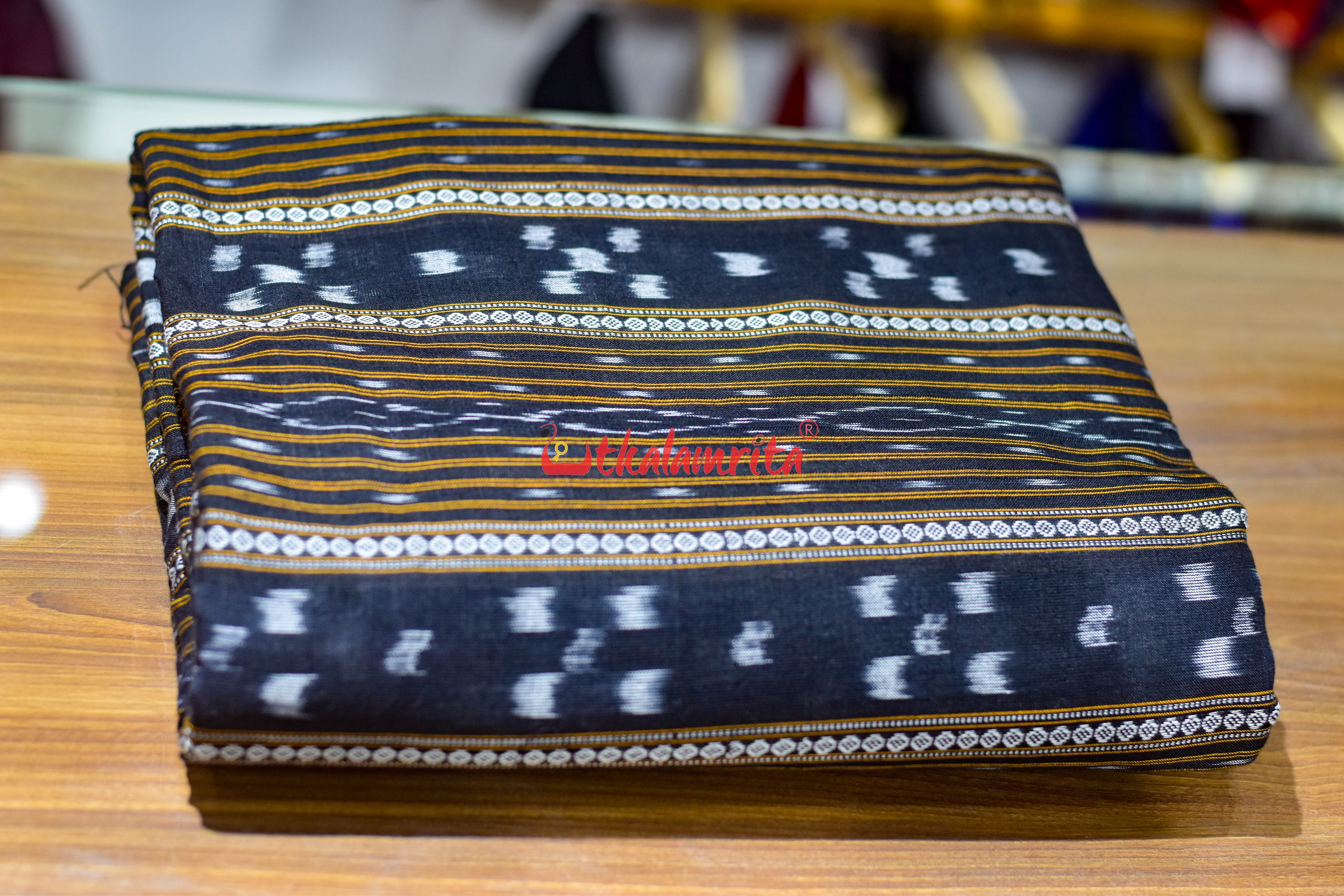 Black Pasapali Ikat Cotton (Fabric)