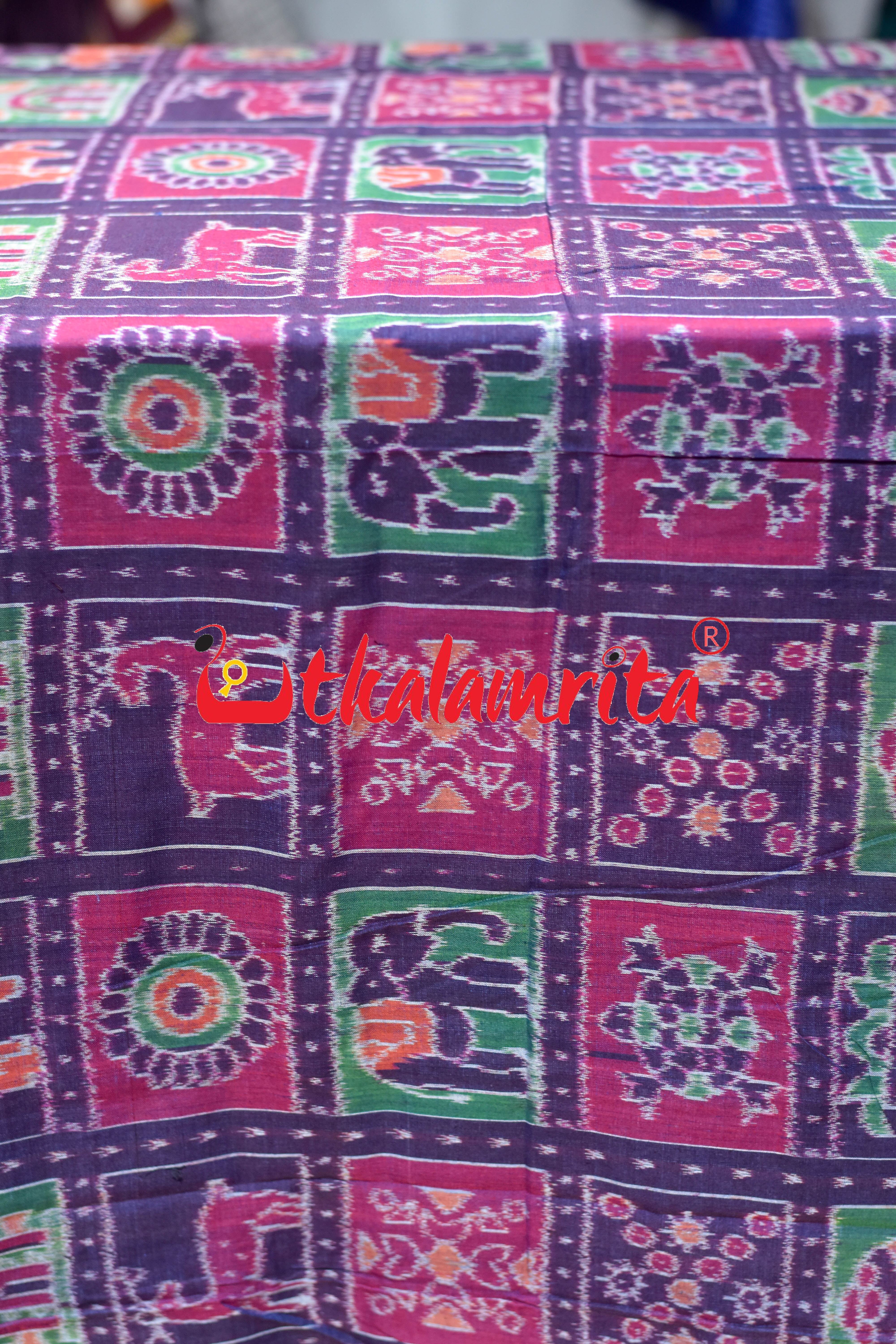 Dasakothi Blue Sambalpuri Cotton (Fabric)
