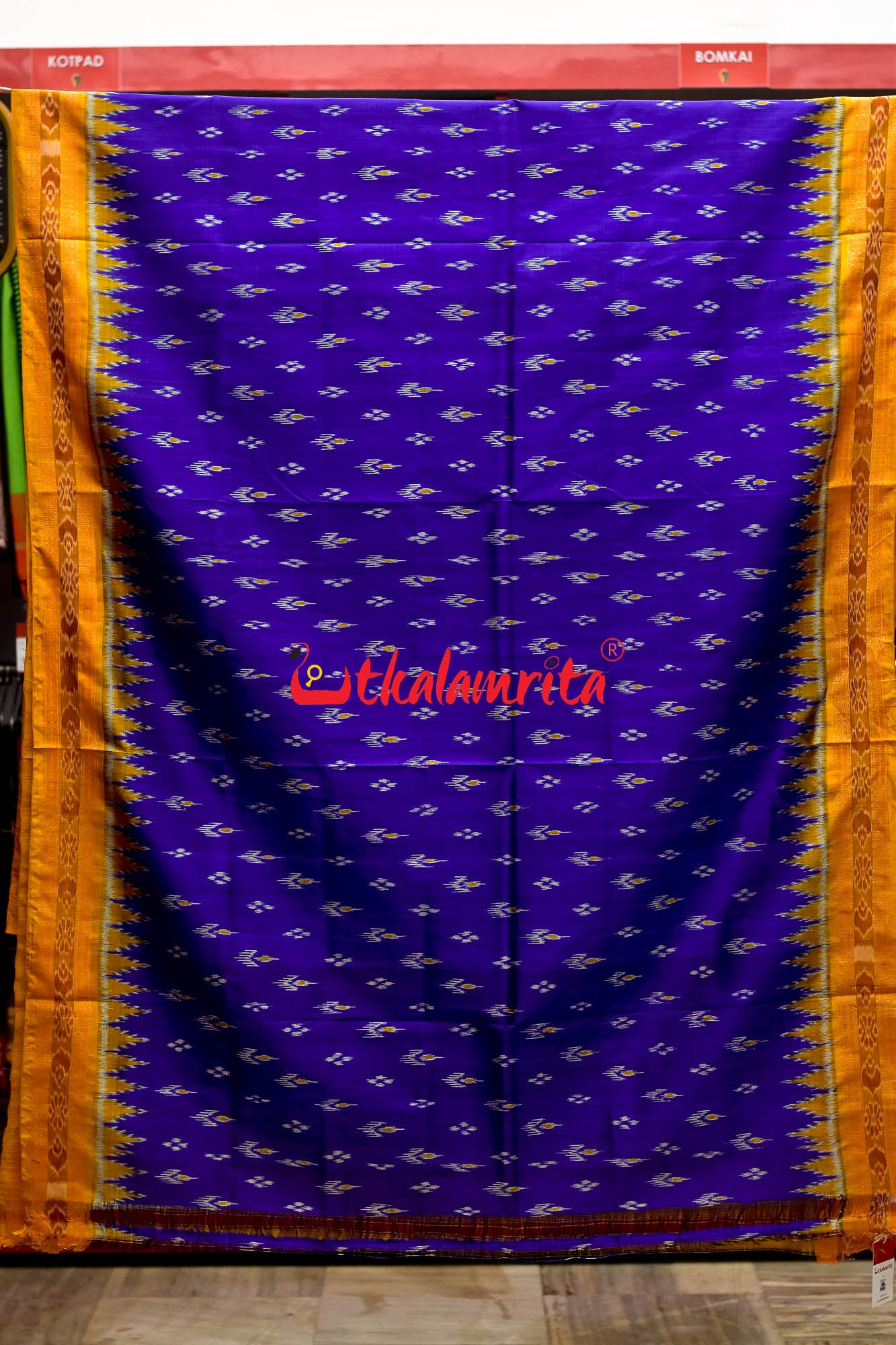 Blue Sakhi Mayurachandrika Khandua Silk Saree