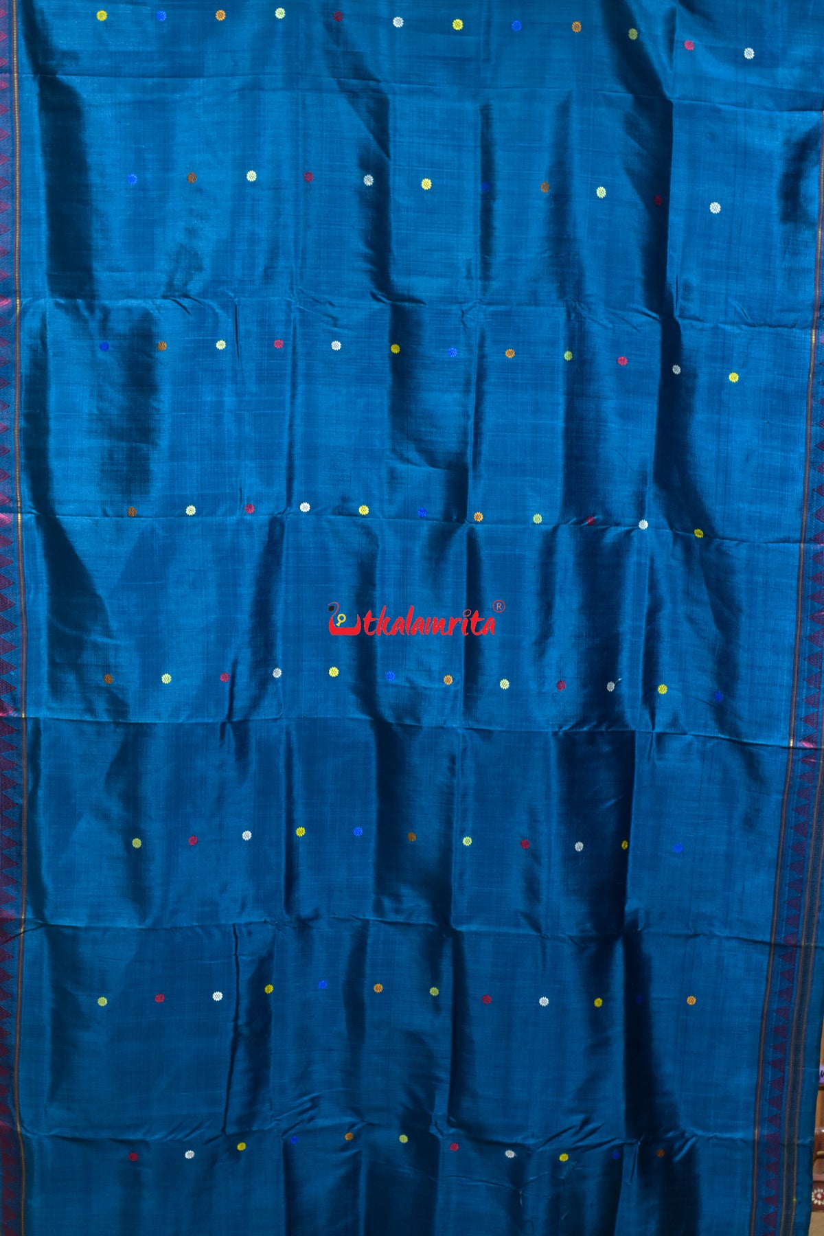 Copper Sulphate Double Aanchal Dongria Silk Saree