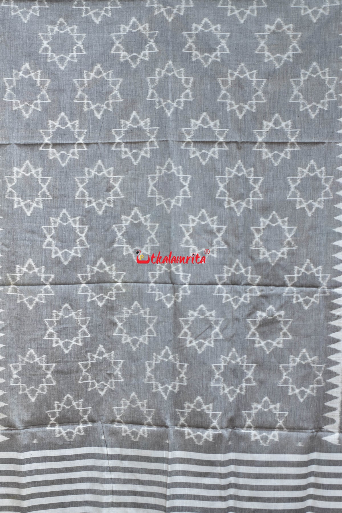Grey Starry Maniabandha Cotton (Dupatta)