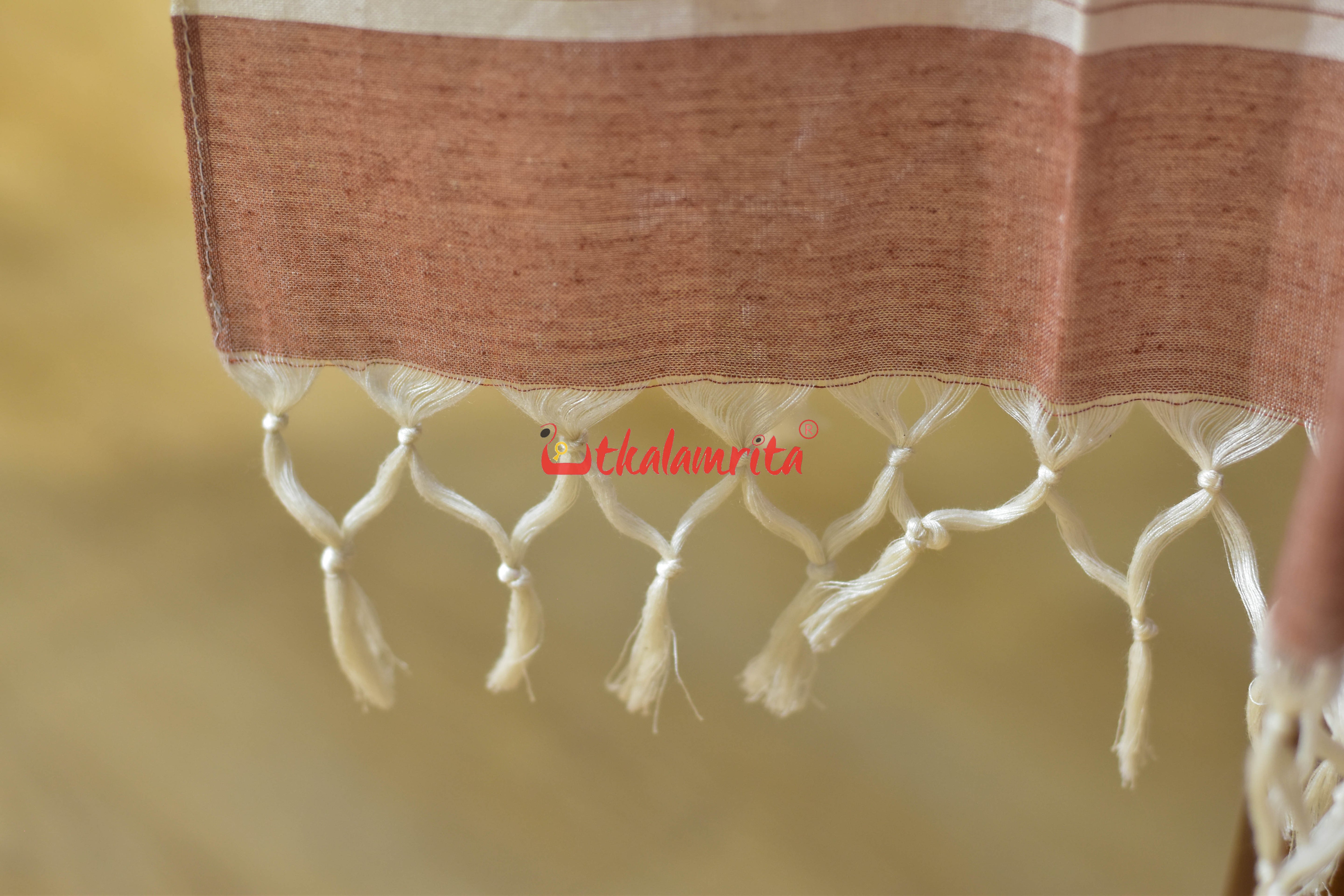 Peach Buti Designer Phulaphuliya Cotton Ikat (Stole)