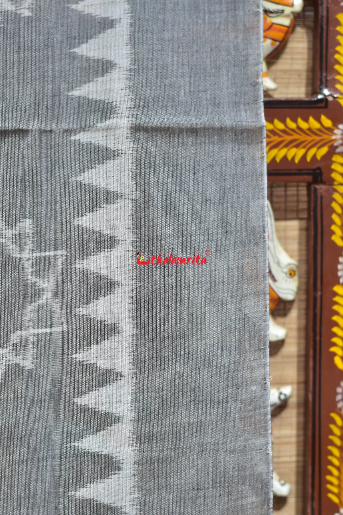 Grey Starry Maniabandha Cotton (Dupatta)