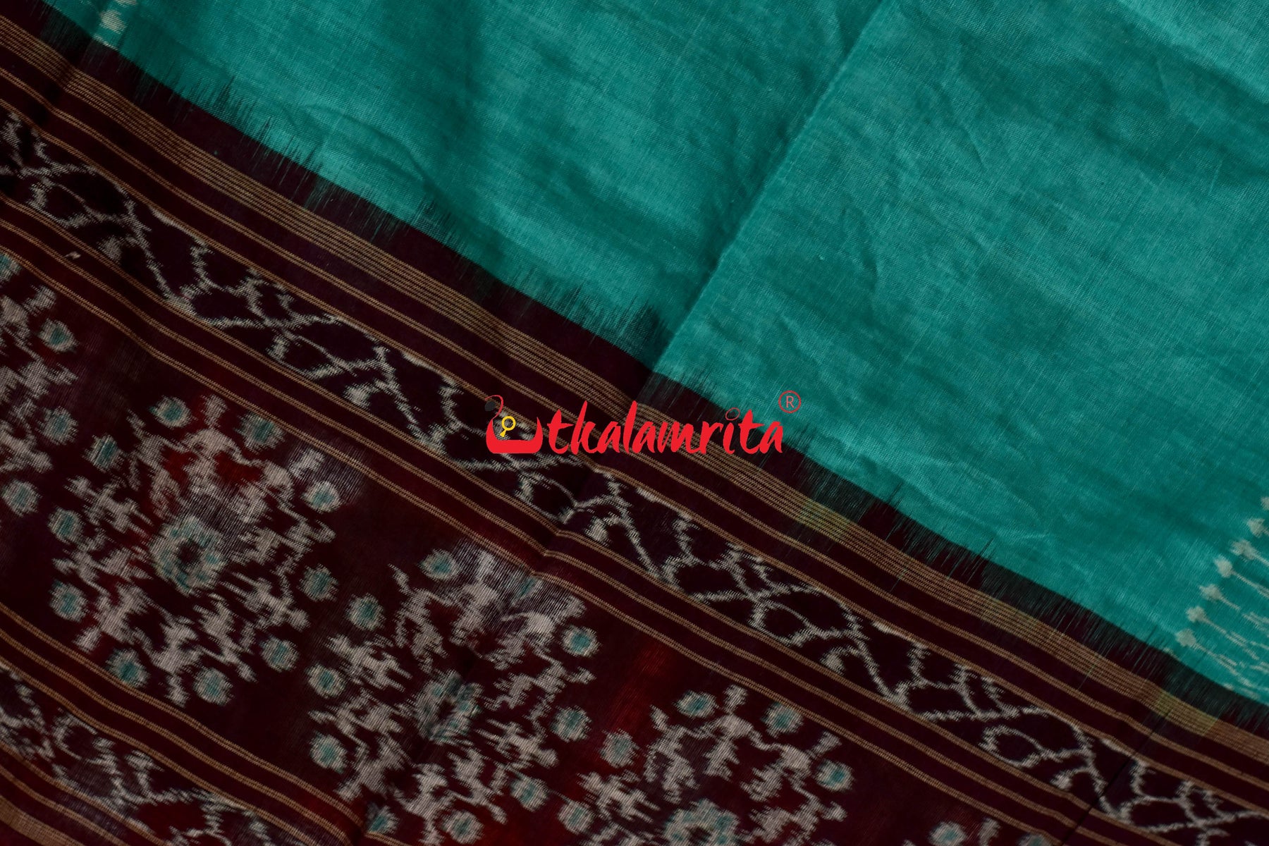 Tribal Dhadi Bandha Sea Green Coffee (Dupatta)