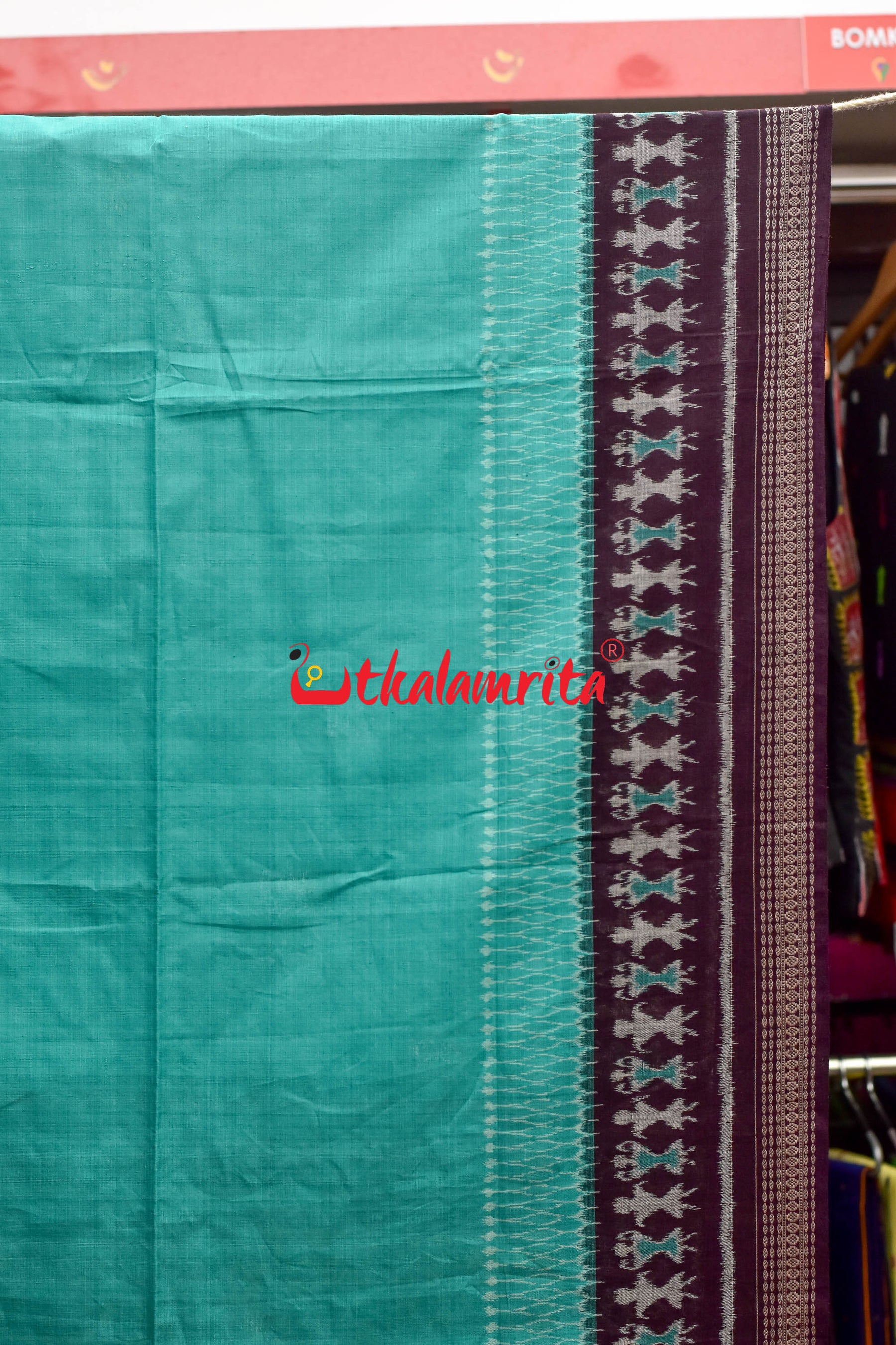 Tribal Dhadi Bandha Sea Green Coffee (Dupatta)