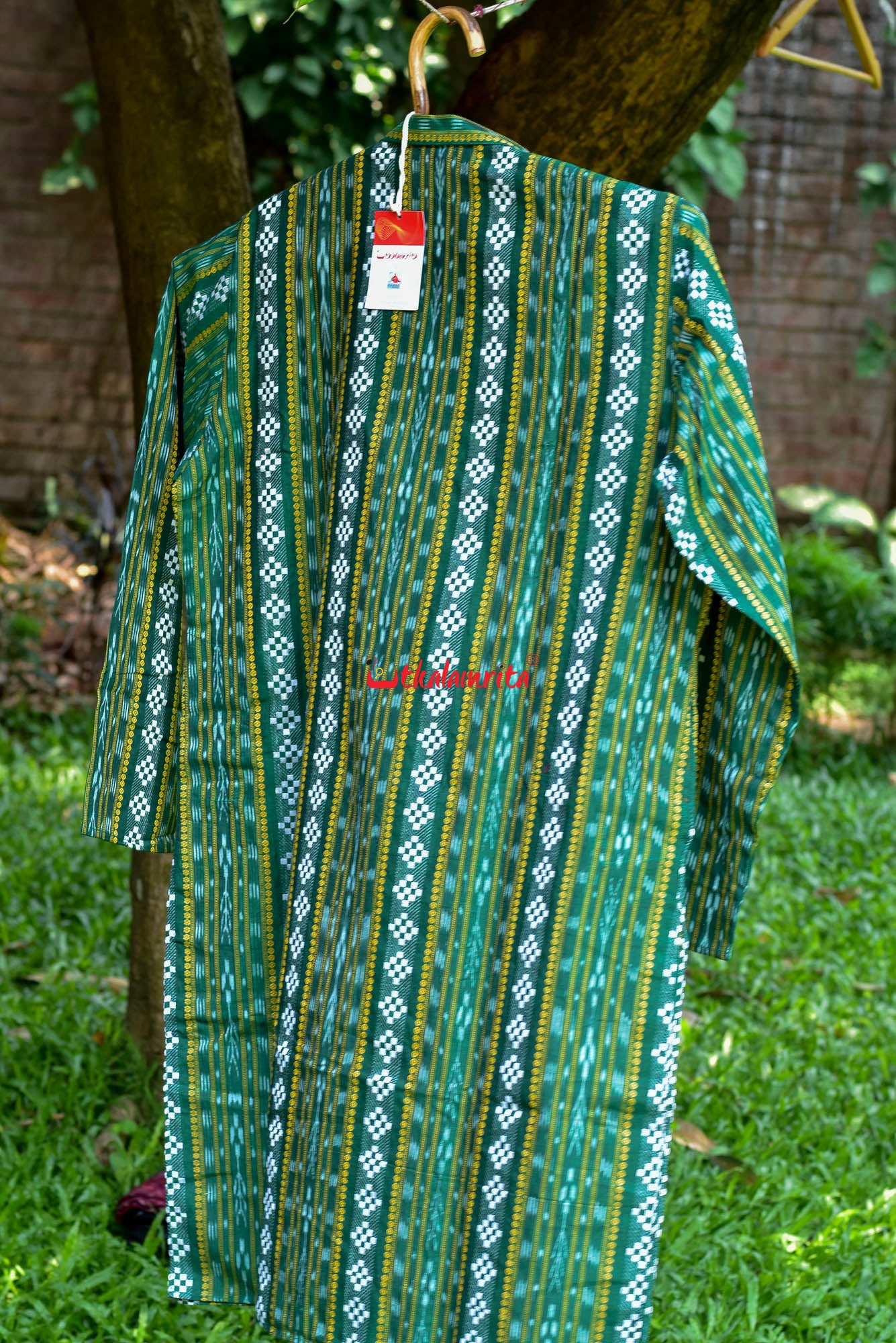 Green Dobby Pasapali (Full Kurta)