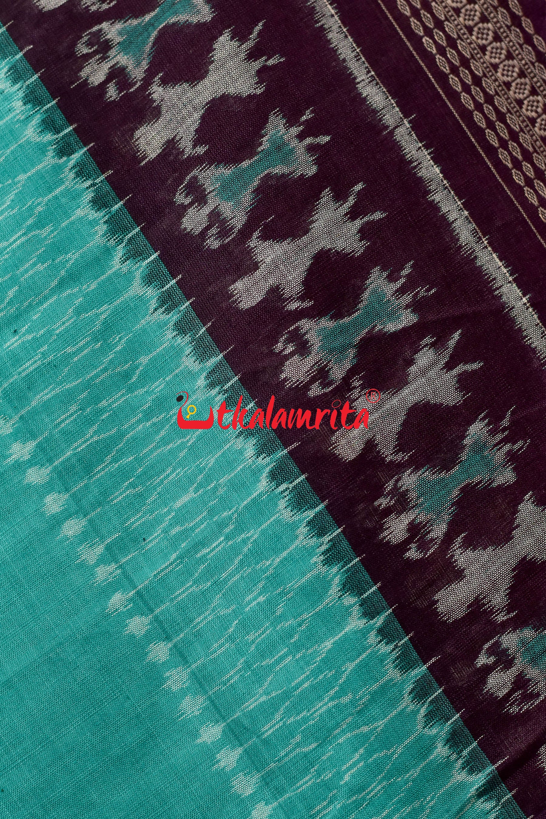 Tribal Dhadi Bandha Sea Green Coffee (Dupatta)