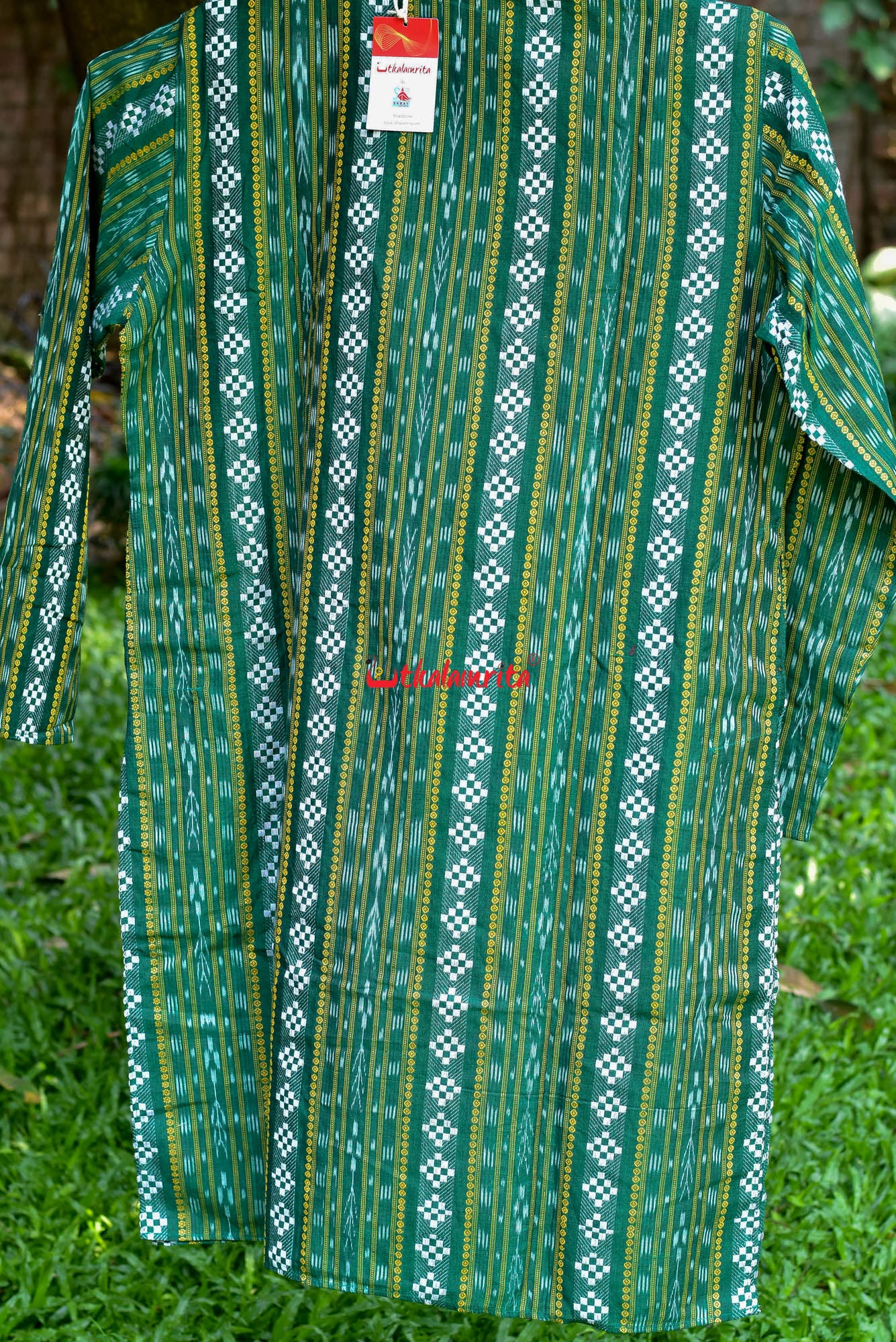 Green Dobby Pasapali (Full Kurta)