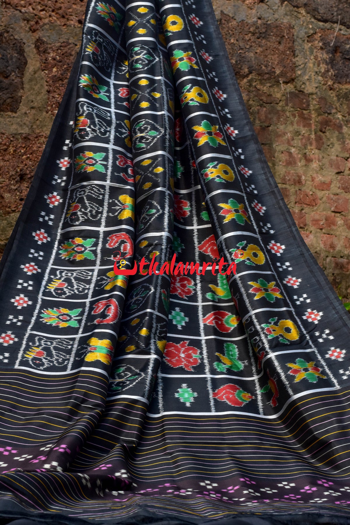 Eternal Nabakothi Black Silk Saree