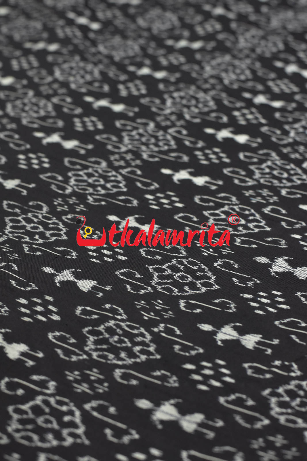 Black Tribals Sambalpuri Bandha Silk (Fabric)