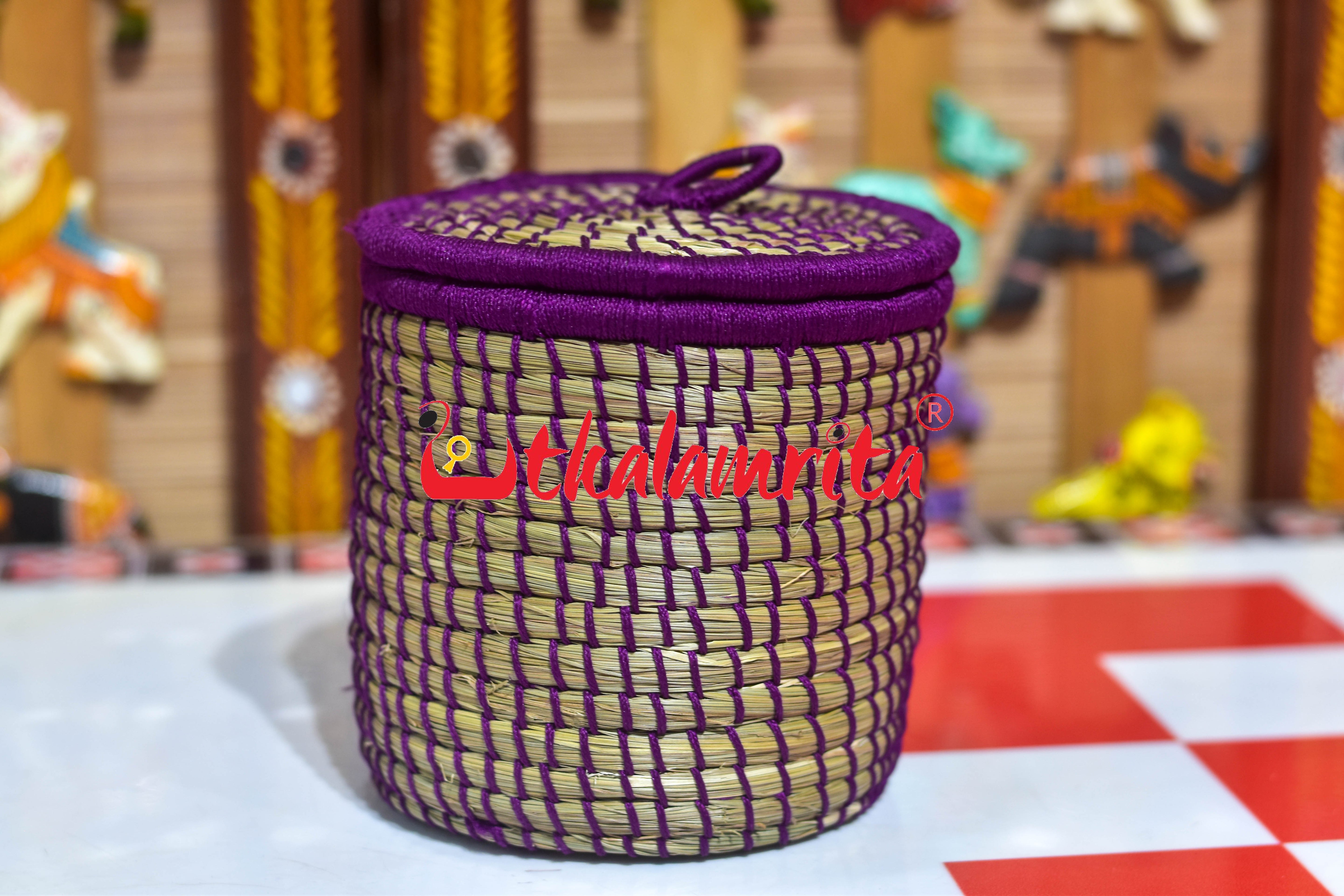 Sabai Grass Thread Medi Box (Purple)