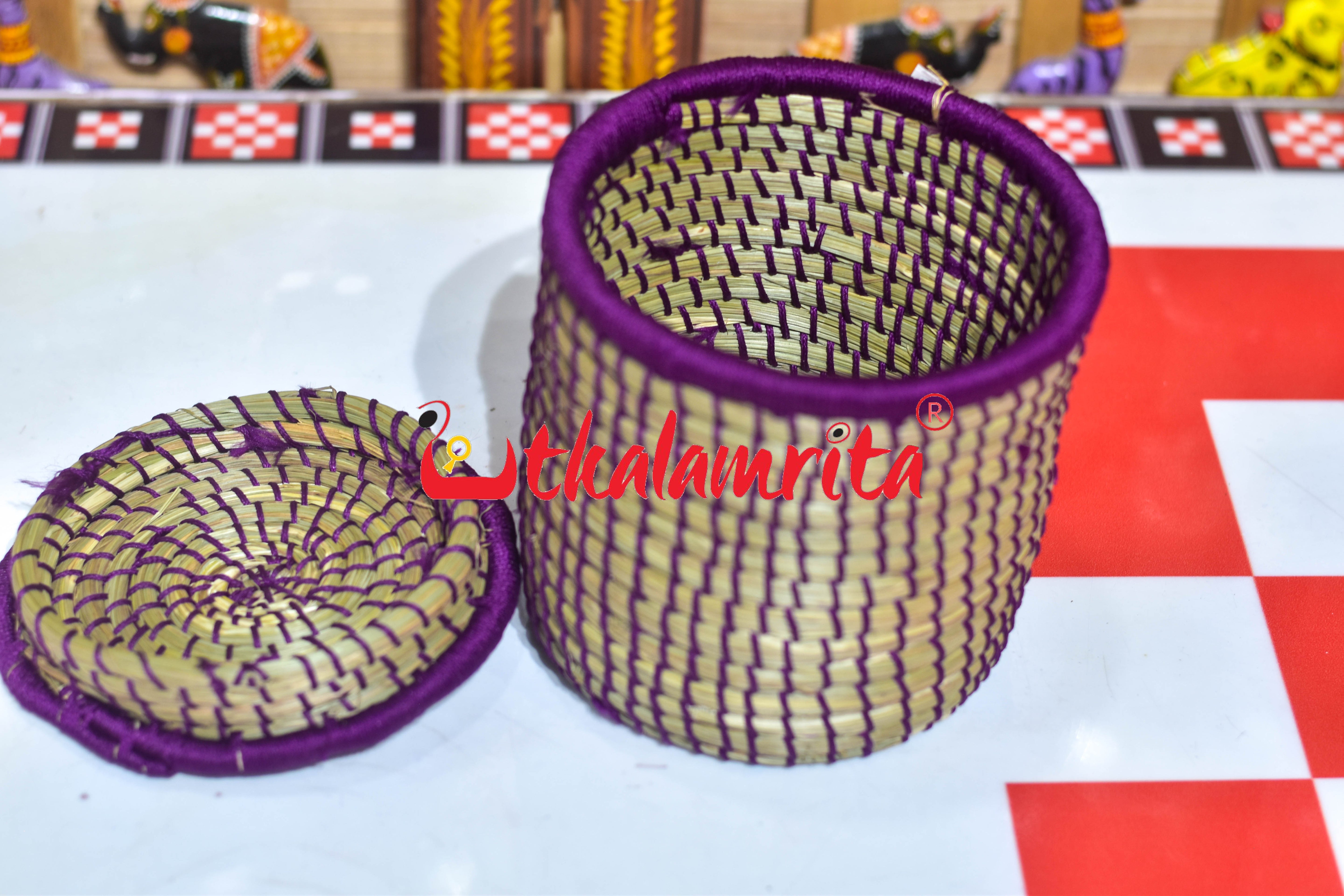 Sabai Grass Thread Medi Box (Purple)