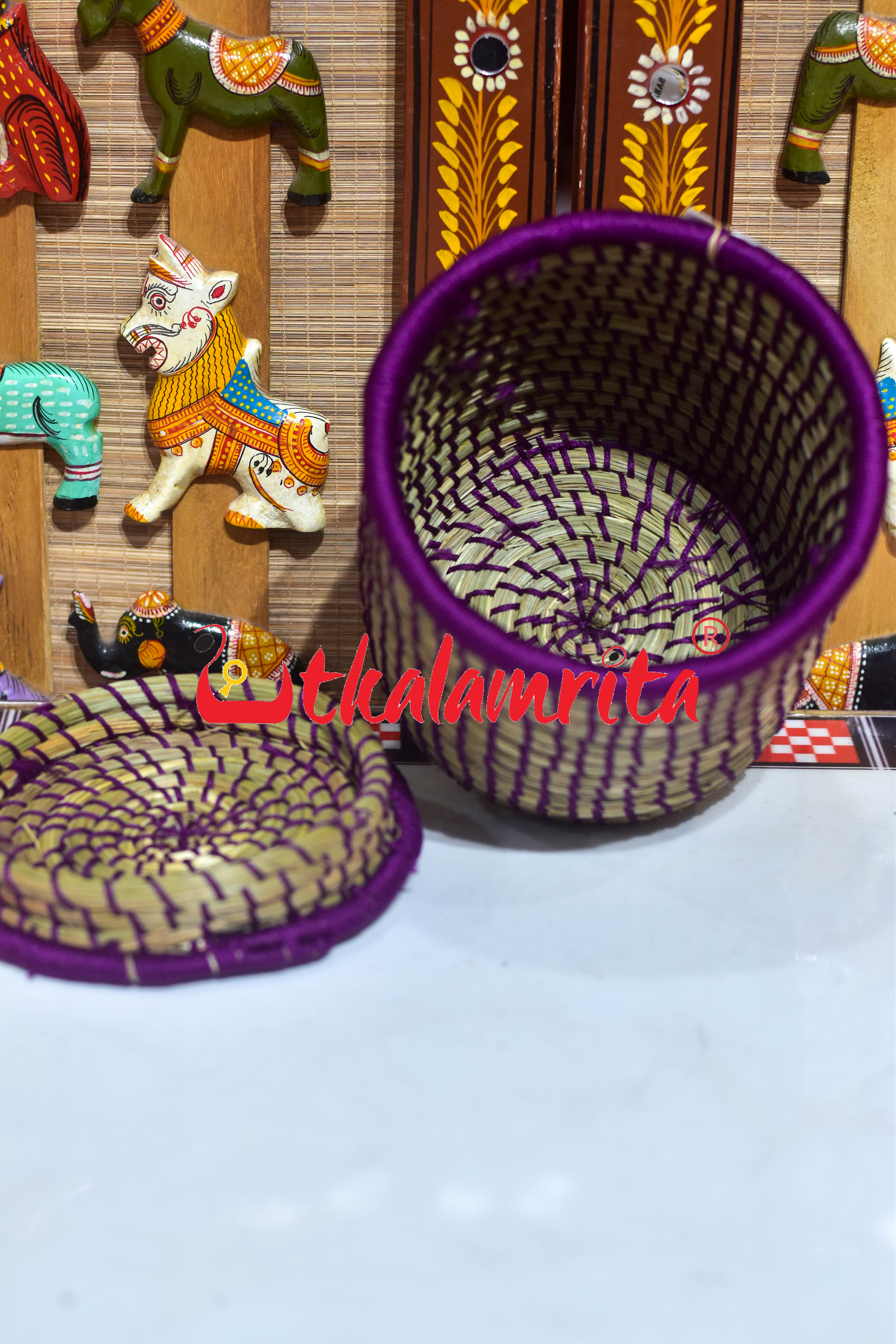 Sabai Grass Thread Medi Box (Purple)