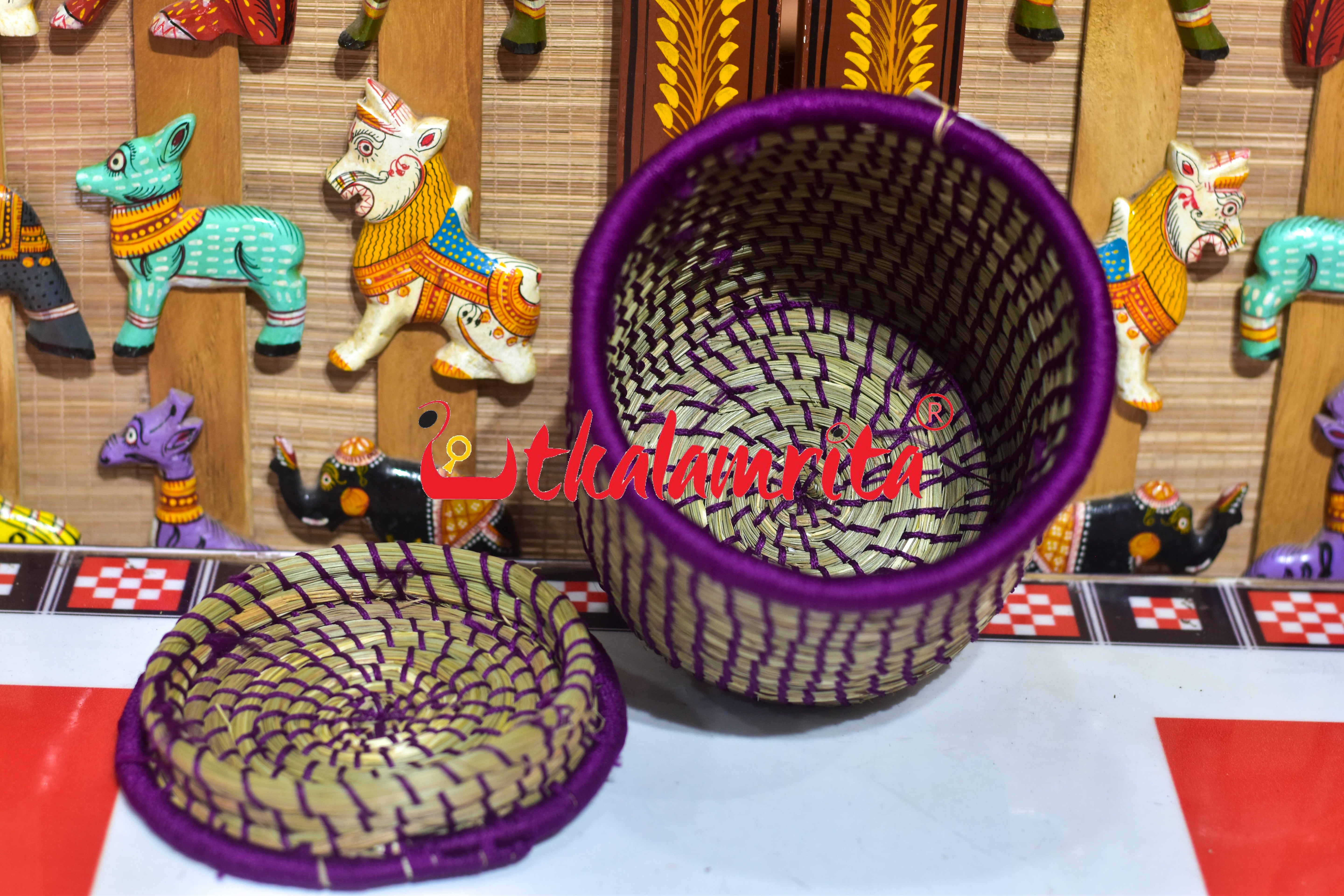 Sabai Grass Thread Medi Box (Purple)