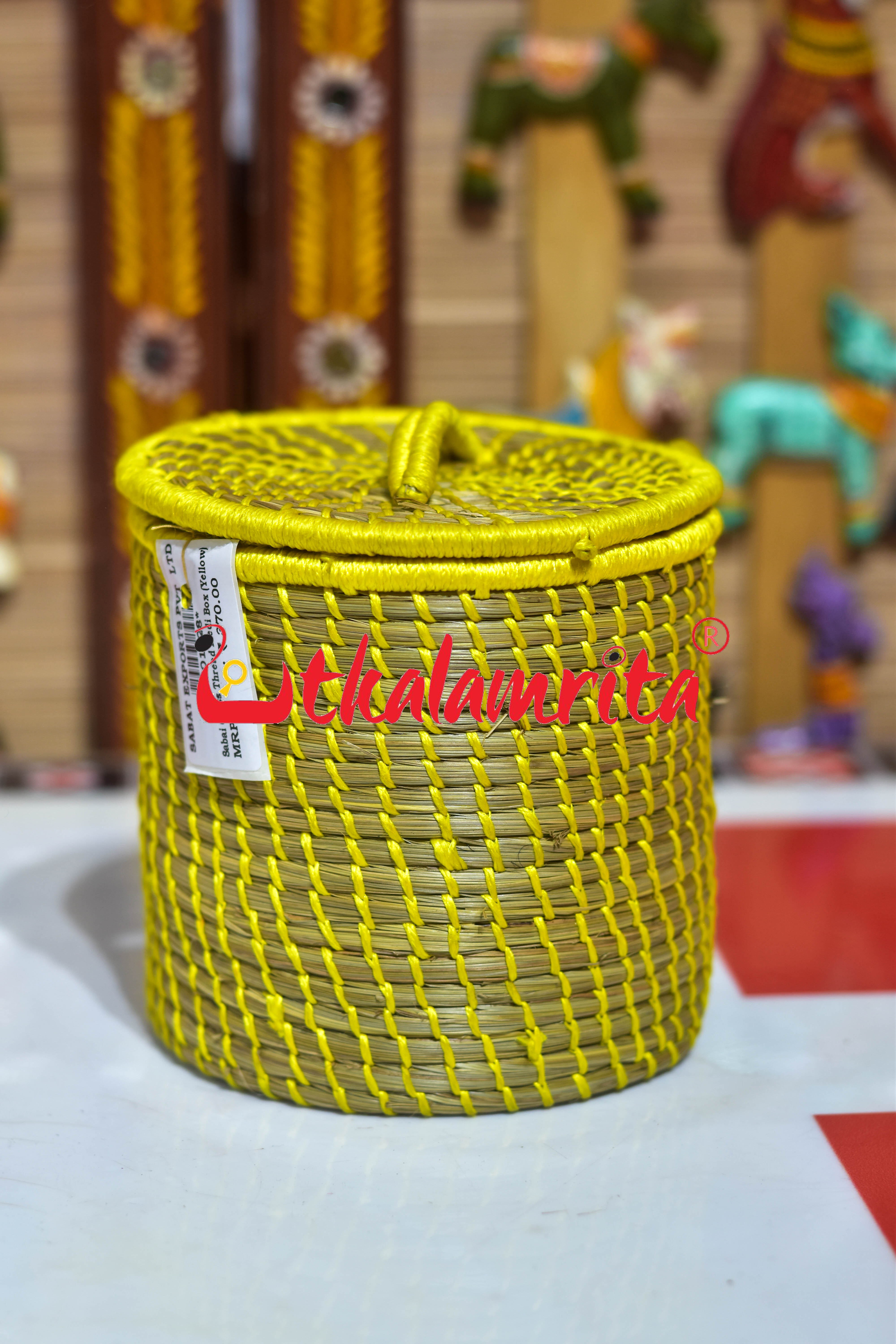 Sabai Grass Thread Medi Box (Yellow)
