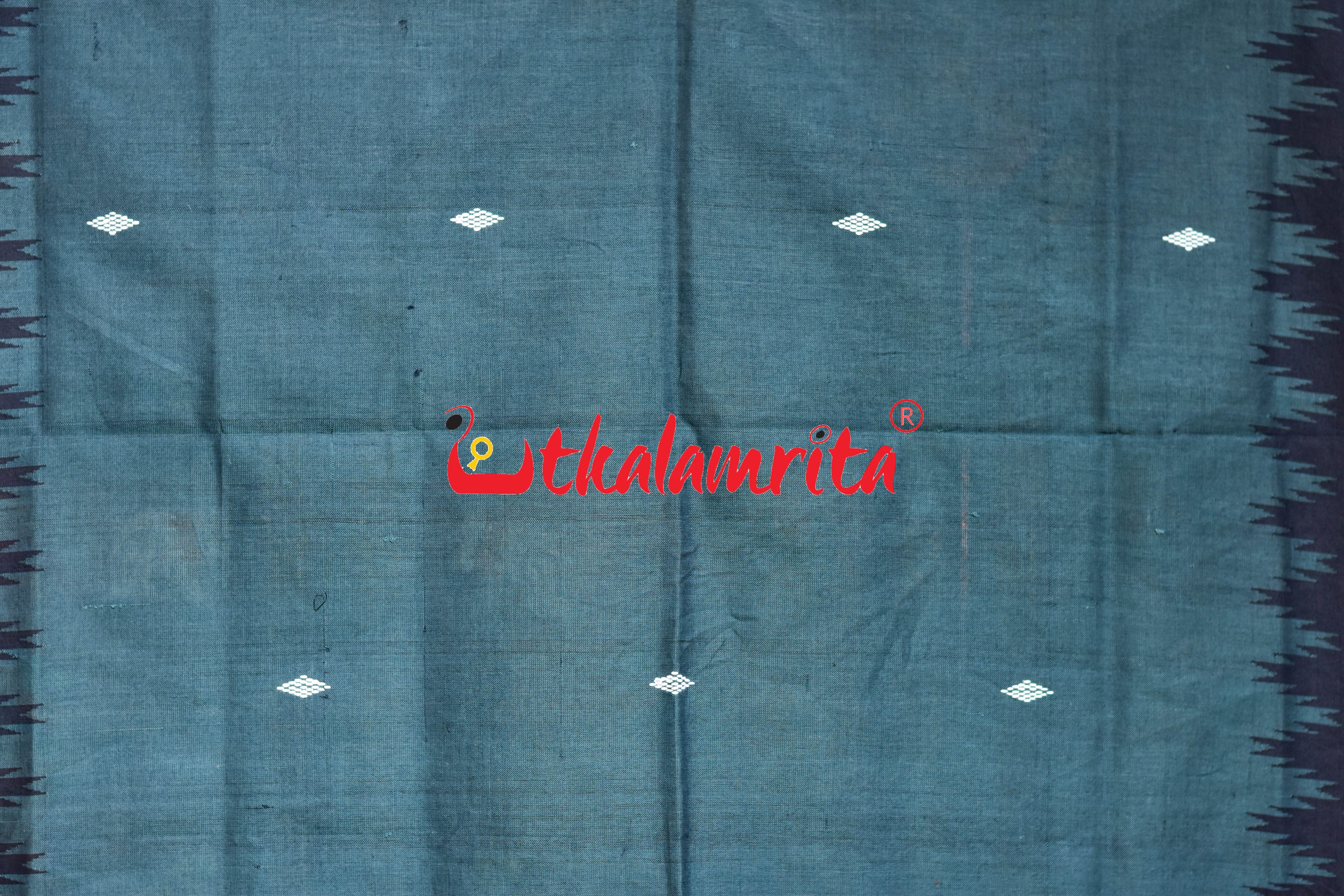 Dark Green Black Border Phoda Kumbha (Dupatta)