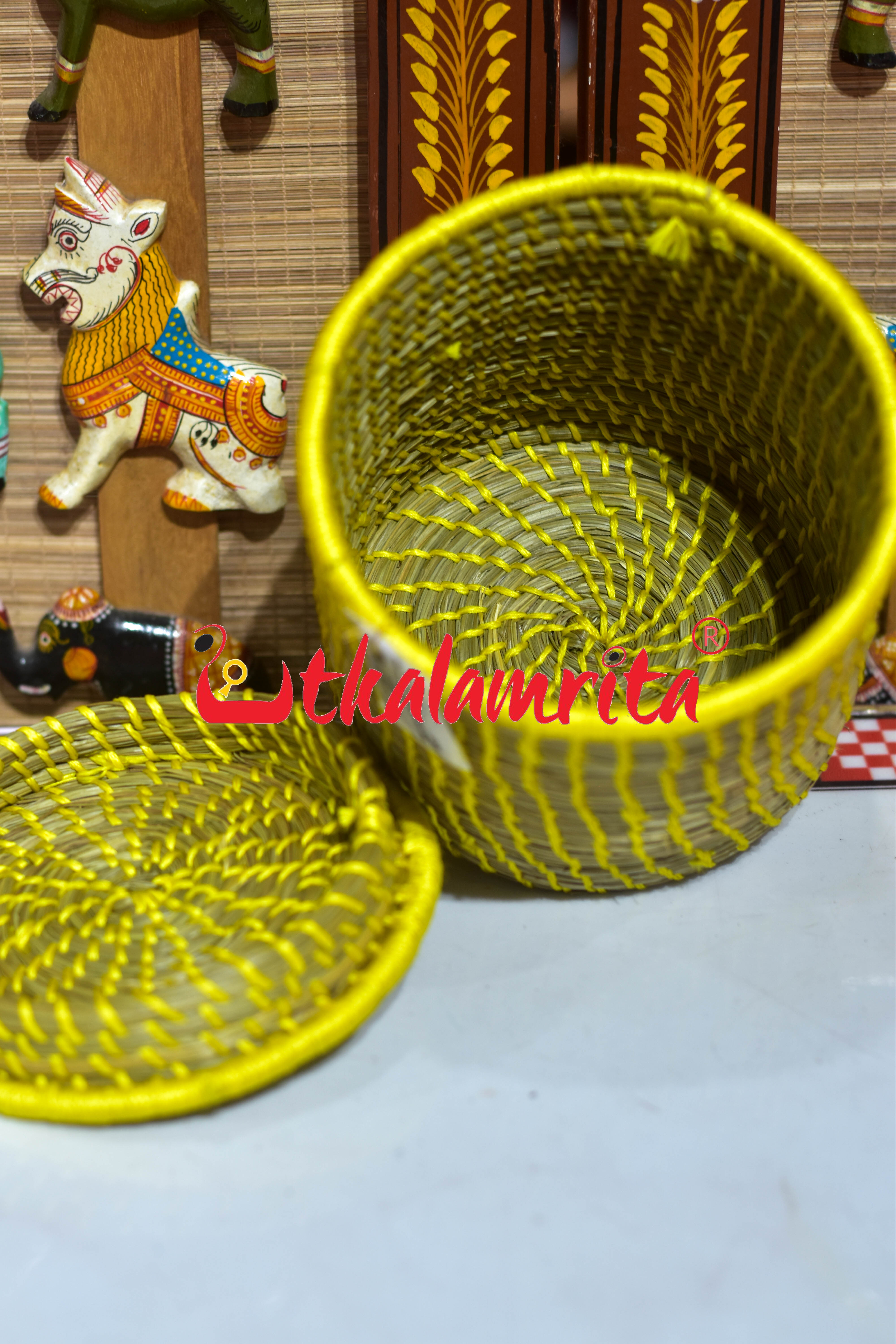 Sabai Grass Thread Medi Box (Yellow)
